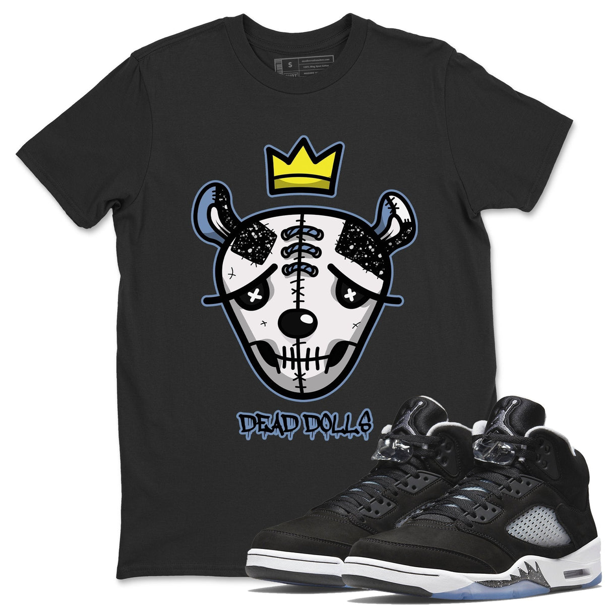 Jordan 5 Moonlight Shirt To Match Jordans Dead Dolls Face Sneaker Tees Jordan 5 Moonlight Drip Gear Zone Sneaker Matching Clothing Unisex Shirts