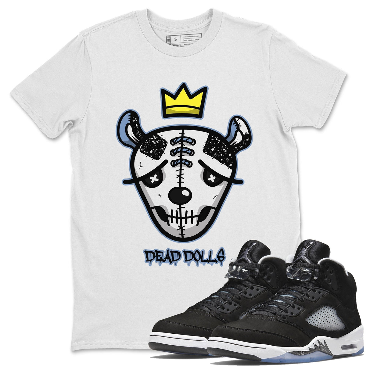 Jordan 5 Moonlight Shirt To Match Jordans Dead Dolls Face Sneaker Tees Jordan 5 Moonlight Drip Gear Zone Sneaker Matching Clothing Unisex Shirts