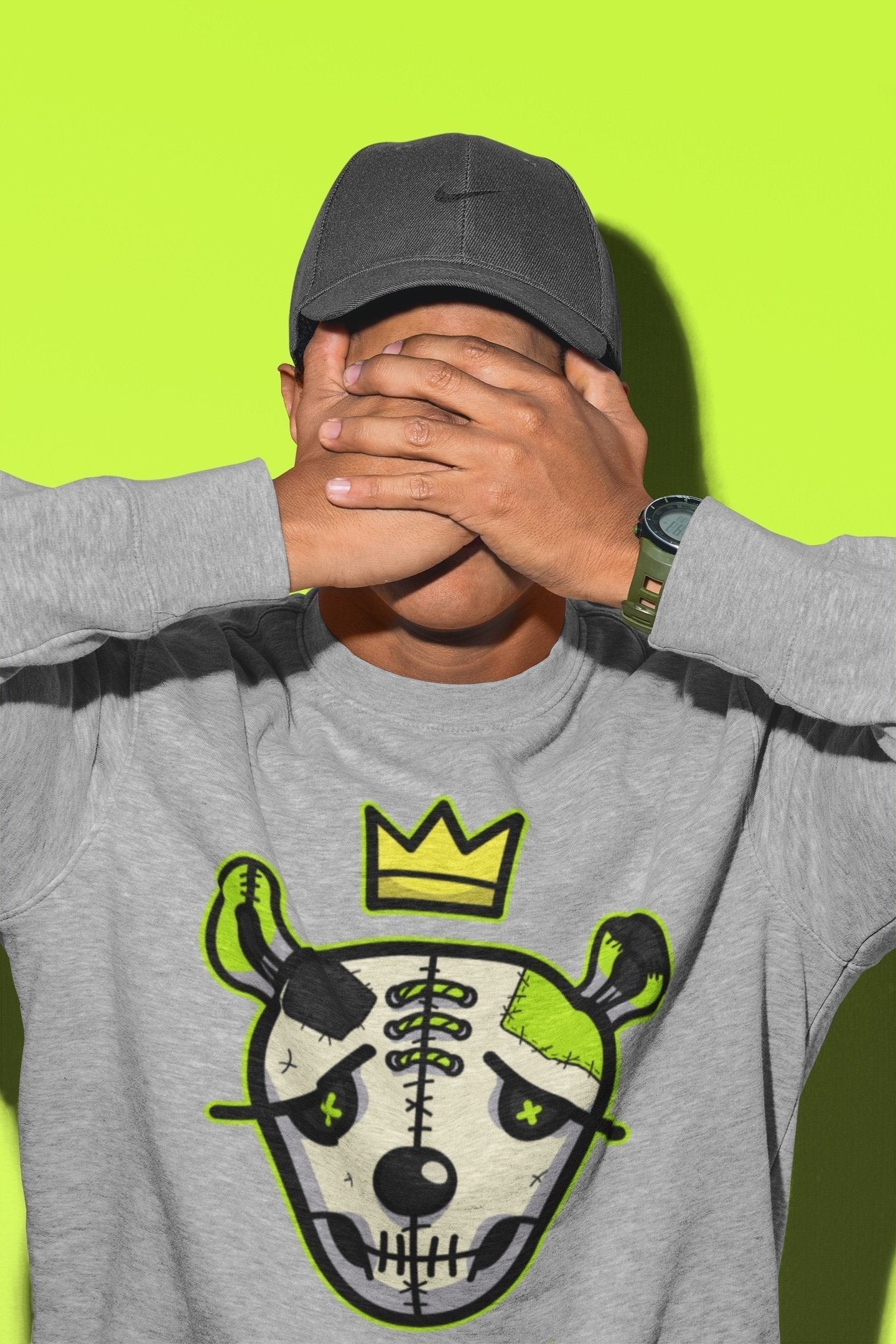 Jordan 6 Electric Green Shirt To Match Jordans Dead Dolls Face Sneaker Tees Jordan 6 Electric Green Drip Gear Zone Sneaker Matching Clothing Unisex Shirts