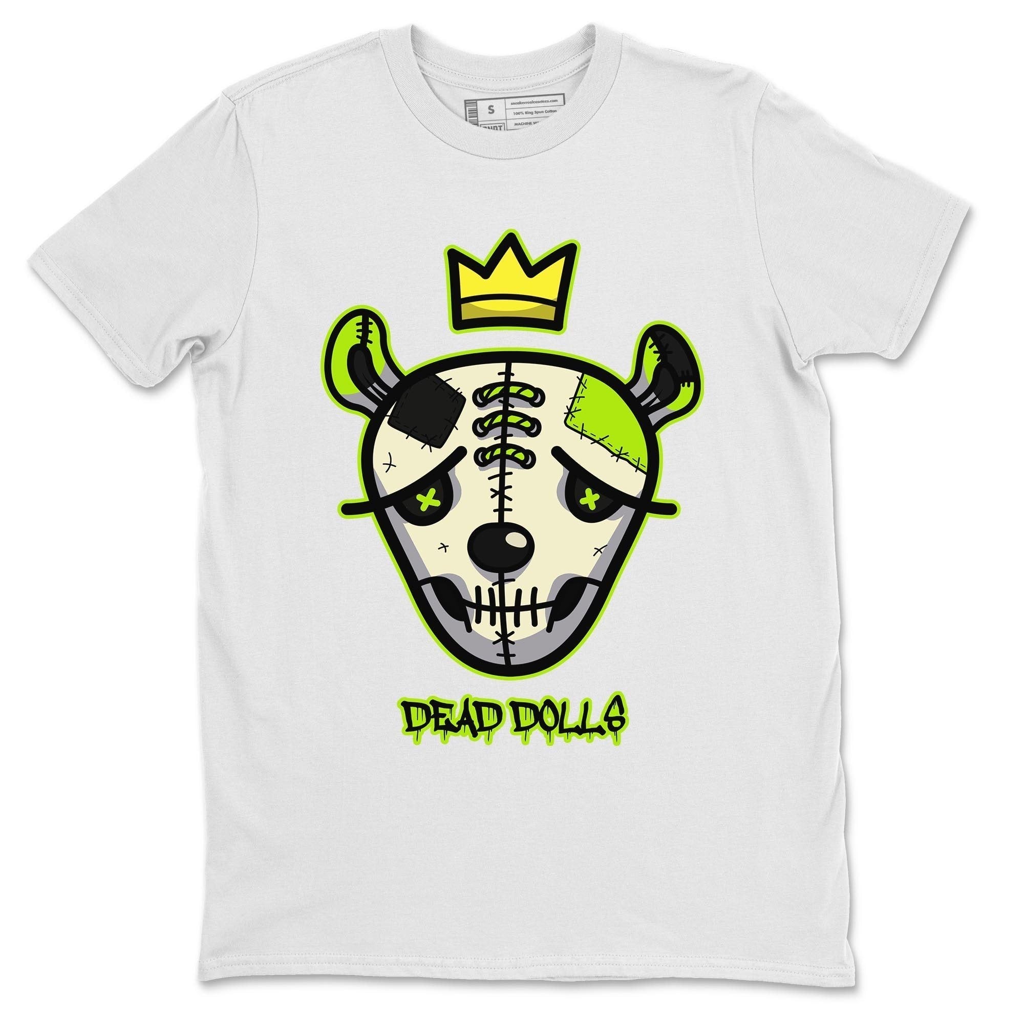 Jordan 6 Electric Green Shirt To Match Jordans Dead Dolls Face Sneaker Tees Jordan 6 Electric Green Drip Gear Zone Sneaker Matching Clothing Unisex Shirts