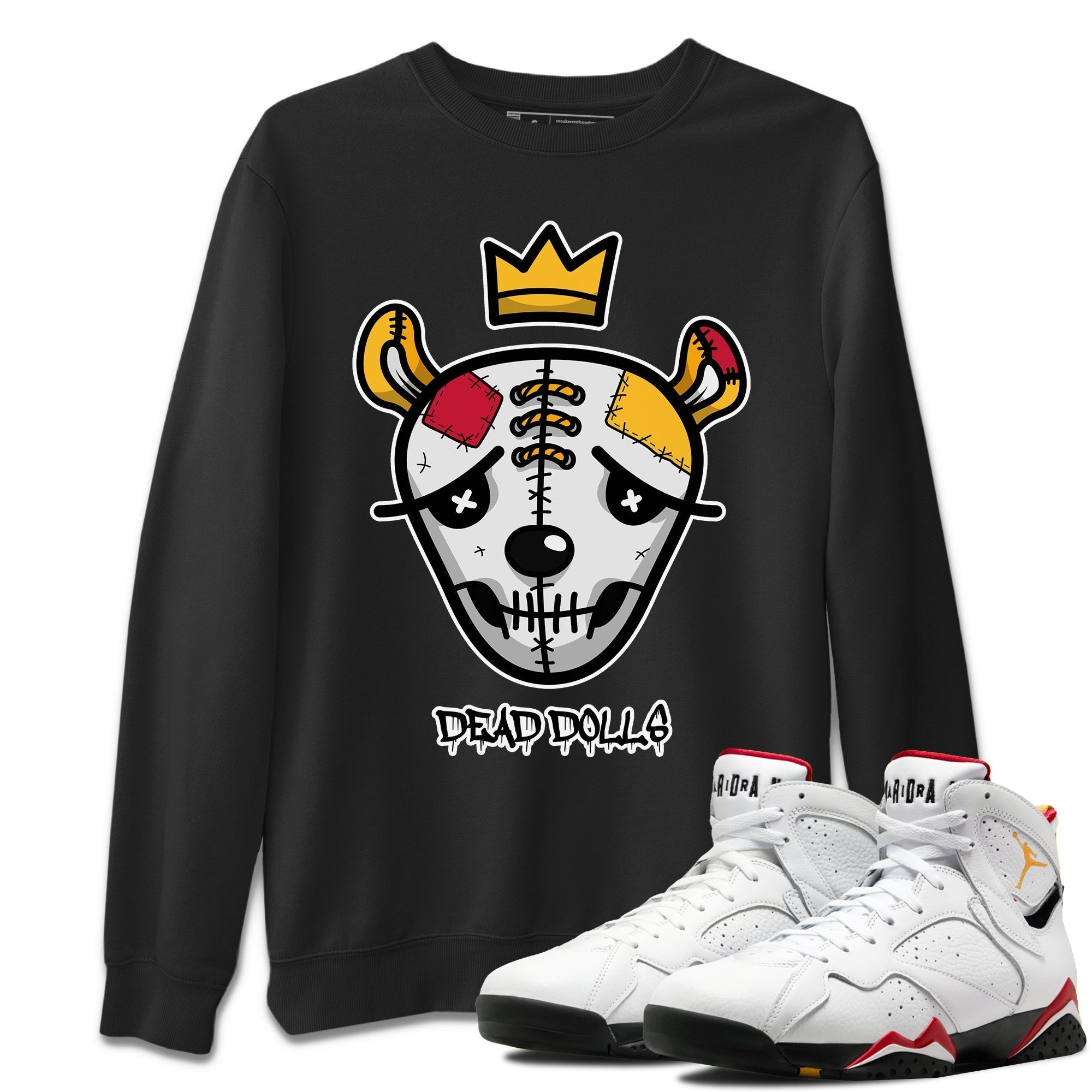Jordan 7 Cardinal Shirt To Match Jordans Dead Dolls Face Sneaker Tees Jordan 7 Cardinal Drip Gear Zone Sneaker Matching Clothing Unisex Shirts