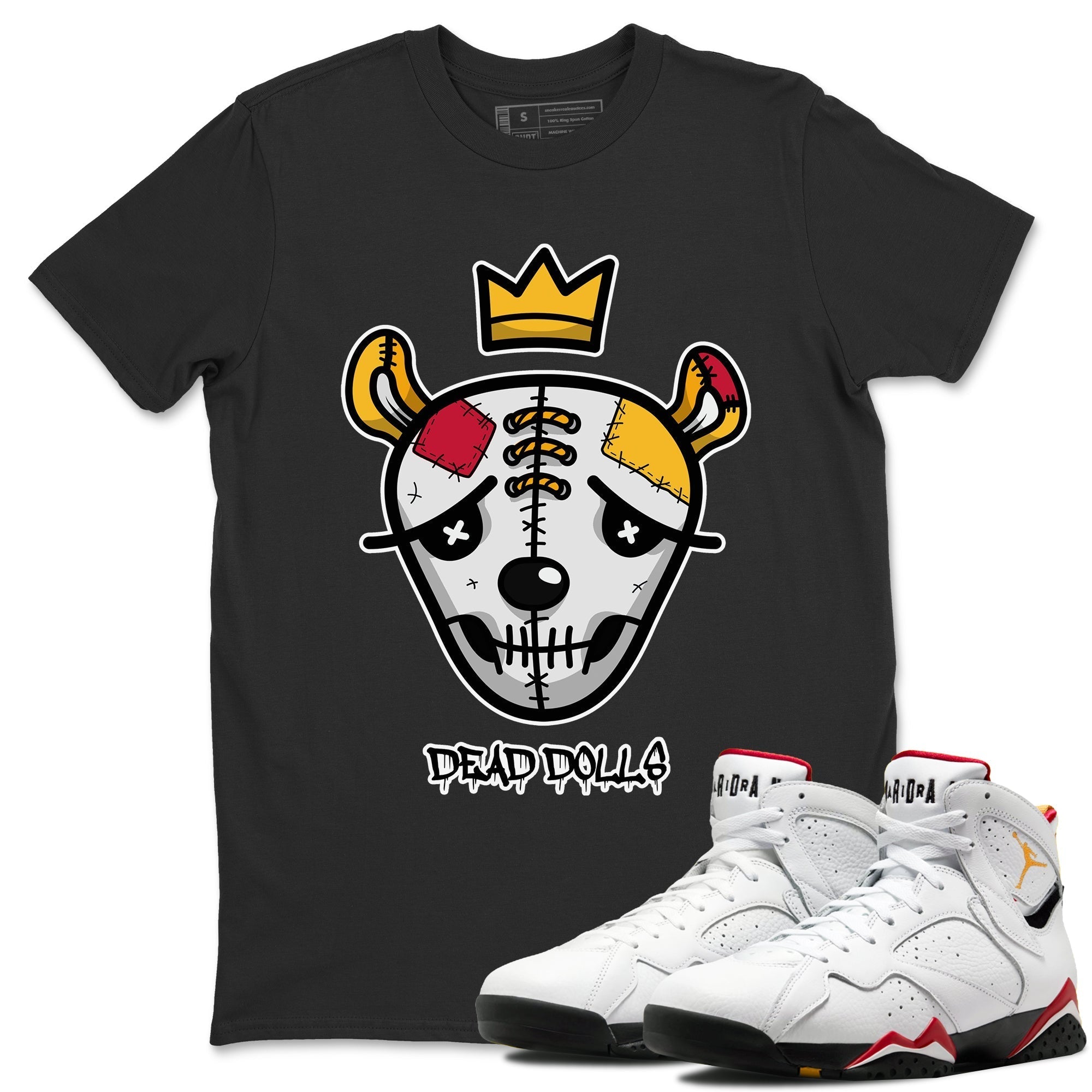 Jordan 7 Cardinal Shirt To Match Jordans Dead Dolls Face Sneaker Tees Jordan 7 Cardinal Drip Gear Zone Sneaker Matching Clothing Unisex Shirts