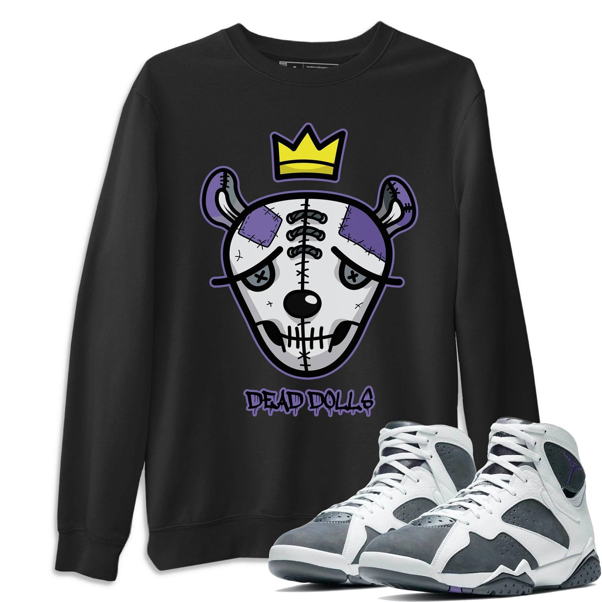 Jordan 7 Flint Shirt To Match Jordans Dead Dolls Face Sneaker Tees Jordan 7 Flint Drip Gear Zone Sneaker Matching Clothing Unisex Shirts