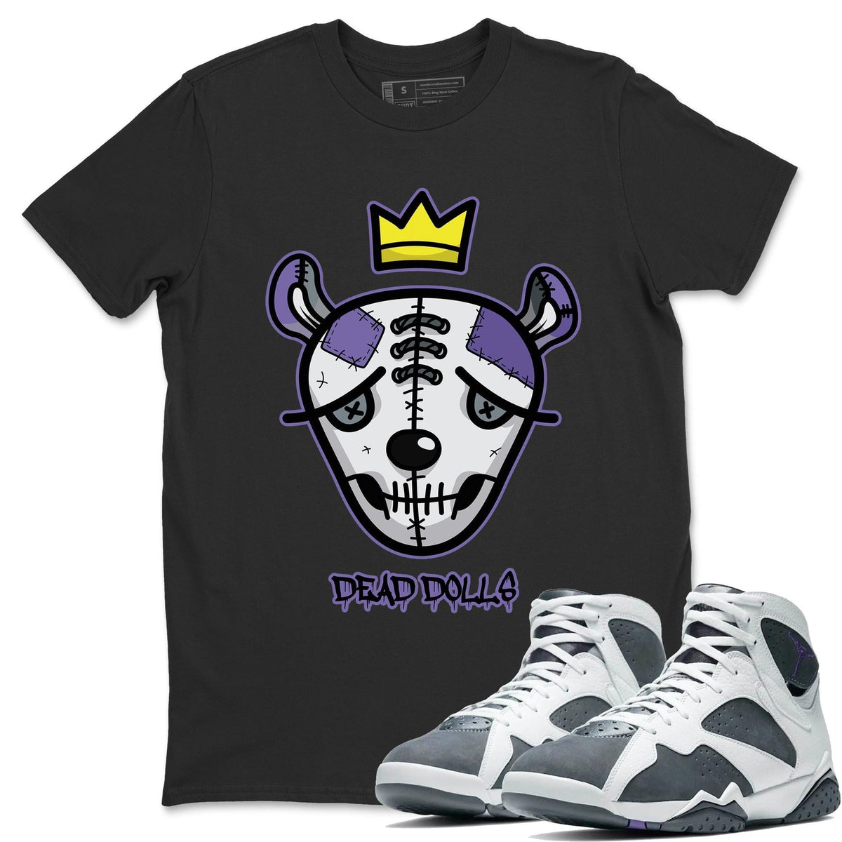 Jordan 7 Flint Shirt To Match Jordans Dead Dolls Face Sneaker Tees Jordan 7 Flint Drip Gear Zone Sneaker Matching Clothing Unisex Shirts