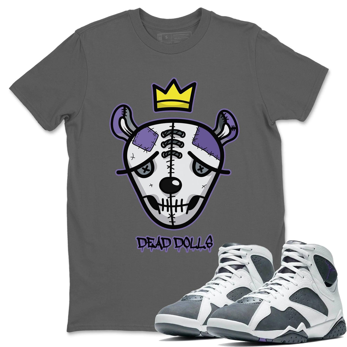 Jordan 7 Flint Shirt To Match Jordans Dead Dolls Face Sneaker Tees Jordan 7 Flint Drip Gear Zone Sneaker Matching Clothing Unisex Shirts