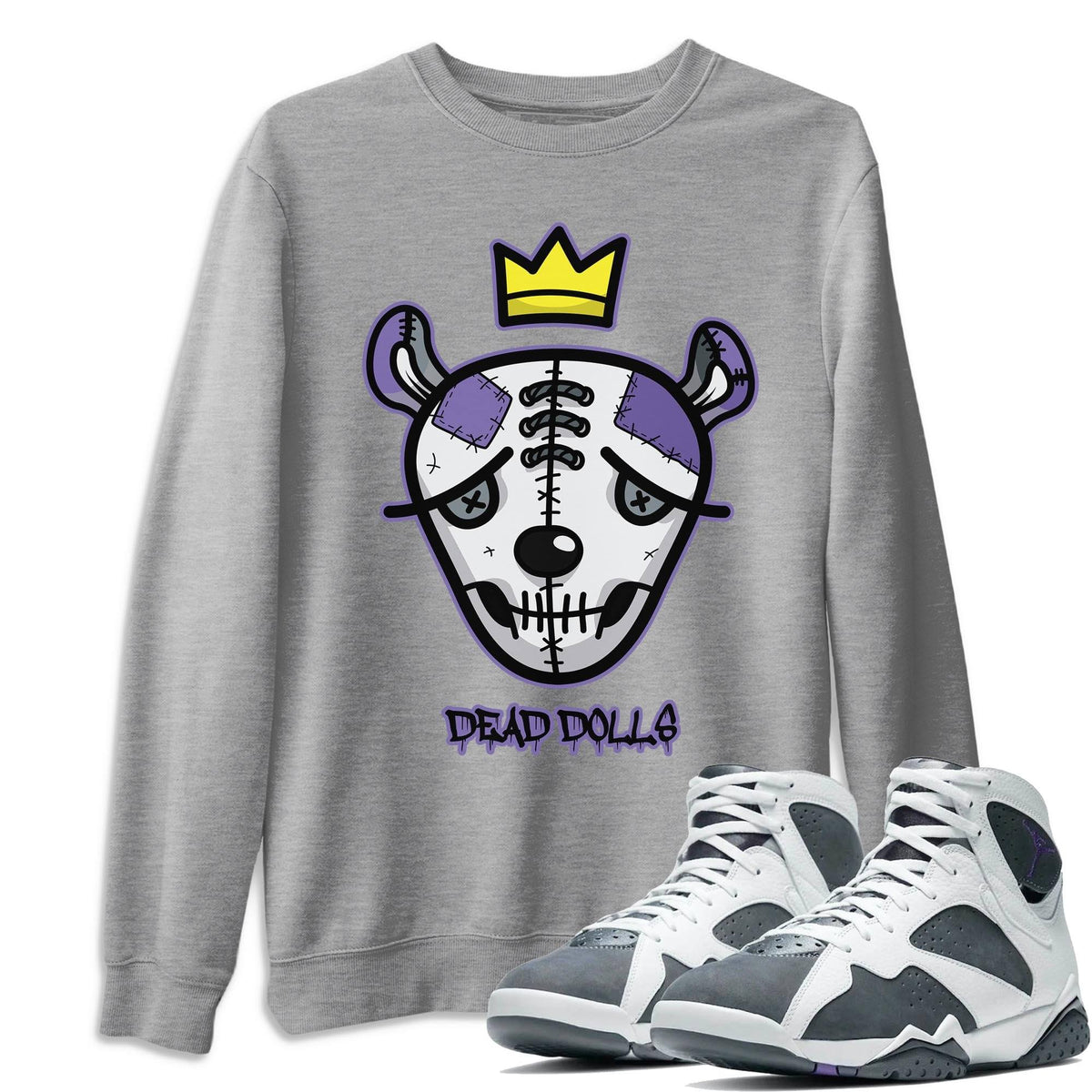Jordan 7 Flint Shirt To Match Jordans Dead Dolls Face Sneaker Tees Jordan 7 Flint Drip Gear Zone Sneaker Matching Clothing Unisex Shirts