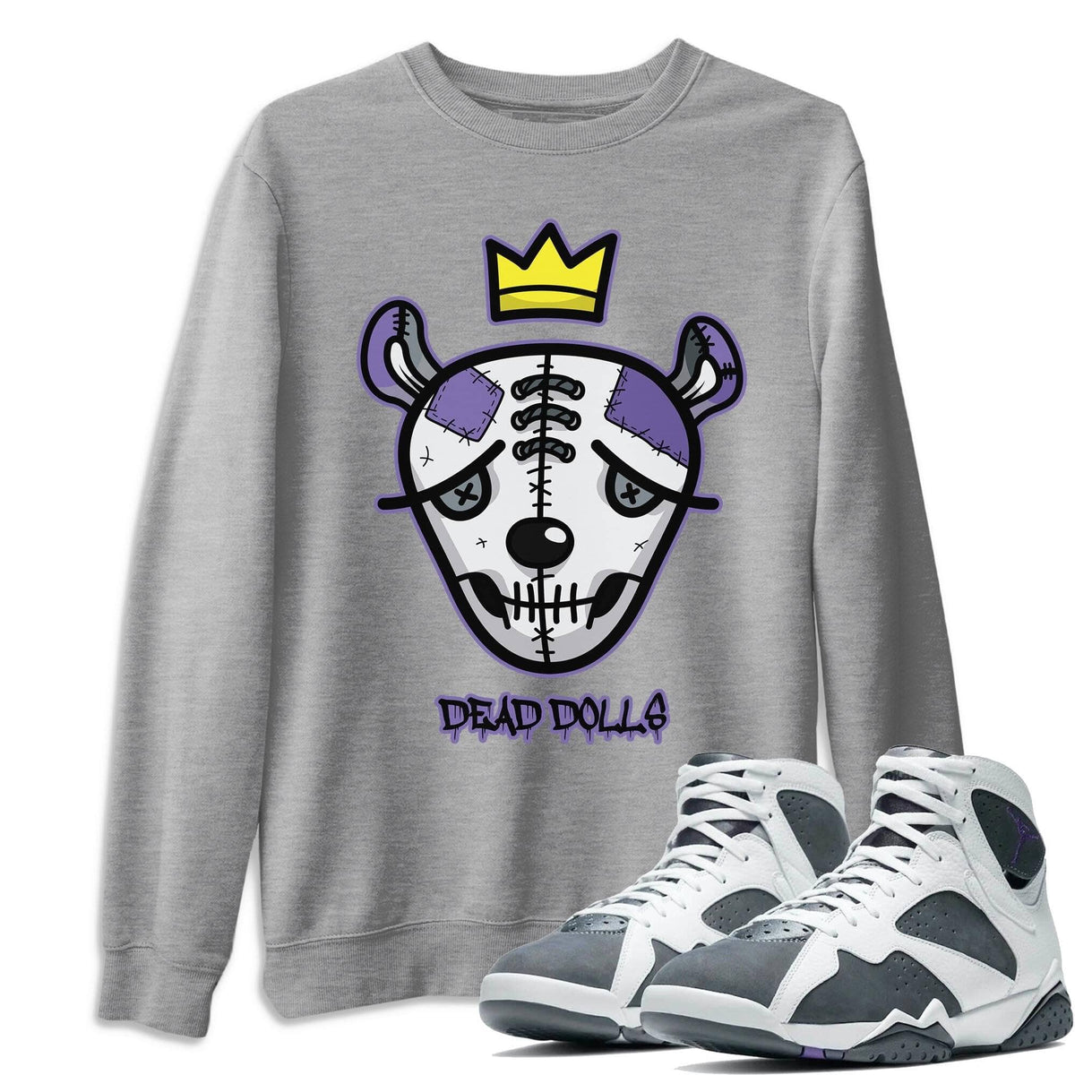 Jordan 7 Flint Shirt To Match Jordans Dead Dolls Face Sneaker Tees Jordan 7 Flint Drip Gear Zone Sneaker Matching Clothing Unisex Shirts