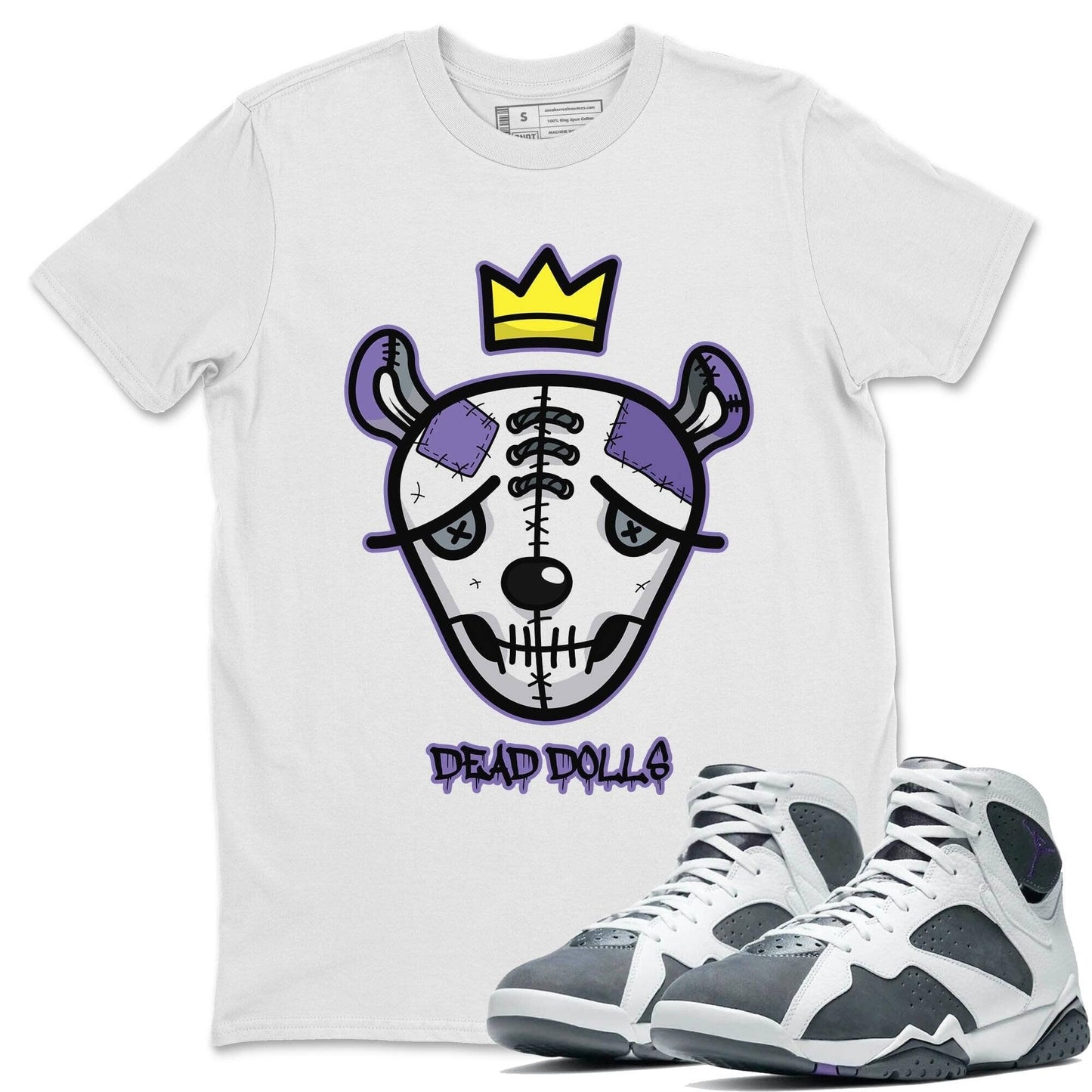 Jordan 7 Flint Shirt To Match Jordans Dead Dolls Face Sneaker Tees Jordan 7 Flint Drip Gear Zone Sneaker Matching Clothing Unisex Shirts