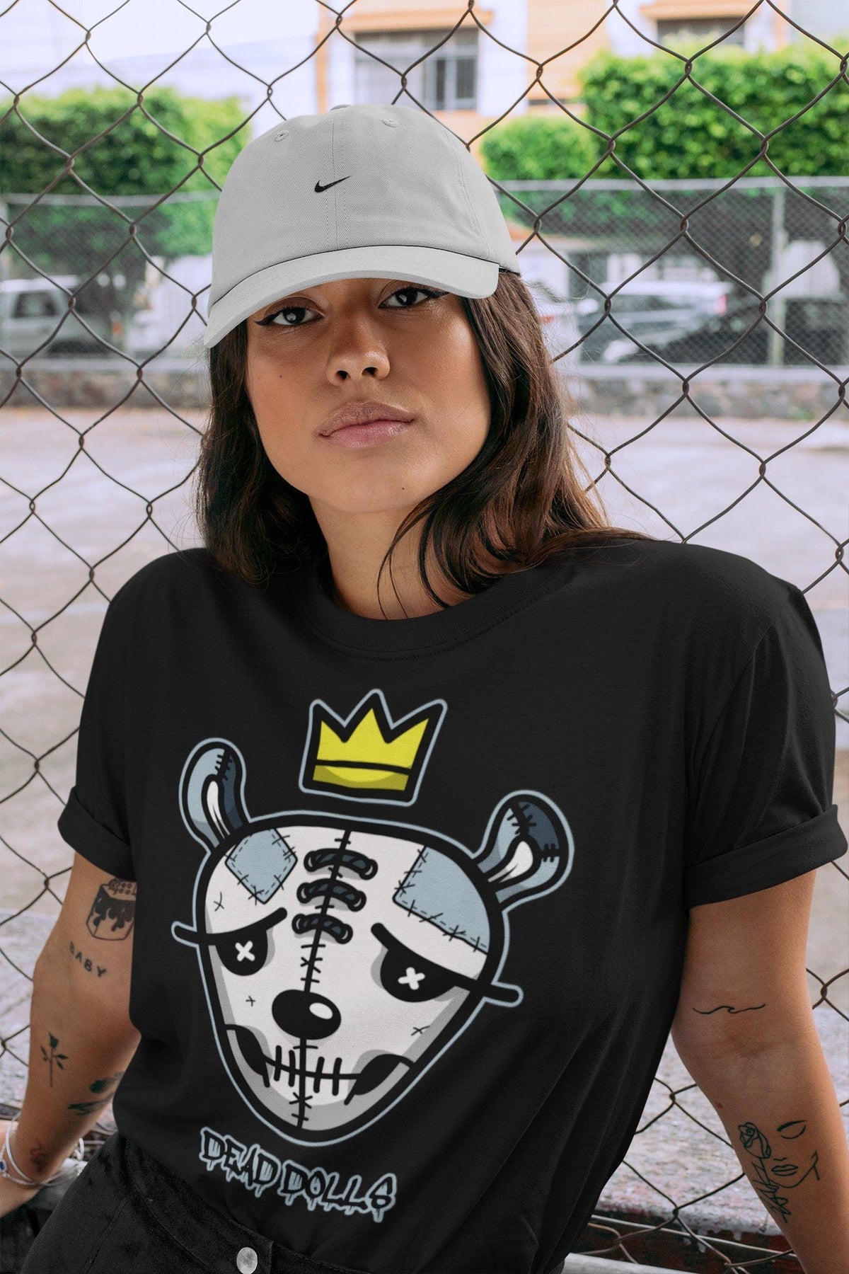 Dunk championship Grey Sneaker Match Tees Dead Dolls Face Sneaker Tees Dunk championship Grey Jordan to match sneaker T-Shirt Crew Neck Shirts