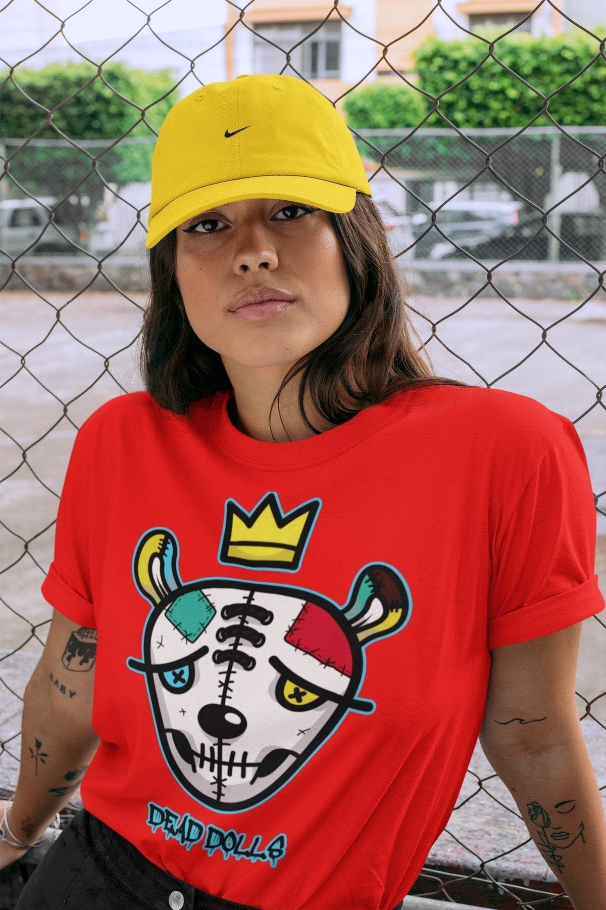 Dunk Free 99 White Sneaker Match Tees Dead Dolls Face Sneaker Tees Dunk Free 99 White Jordan to match sneaker T-Shirt Crew Neck Shirts