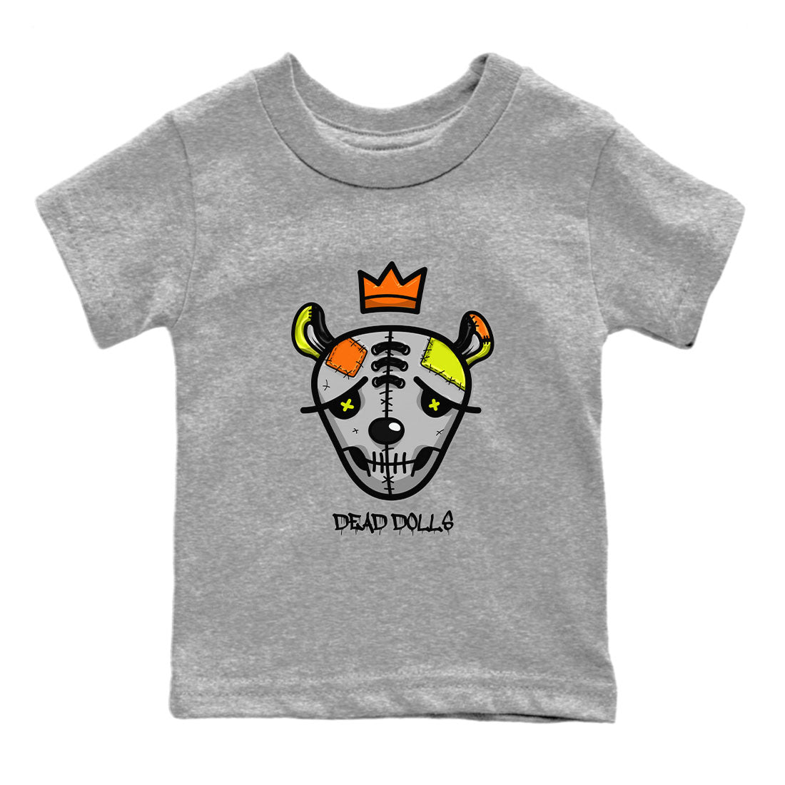 Nike Dunk Halloween shirt to match jordans Dead Dolls Face sneaker tees Nike Dunk Mid Halloween Drip Gear Zone Sneaker Matching Clothing Brand Baby Toddler Heather Grey 2 T-Shirt