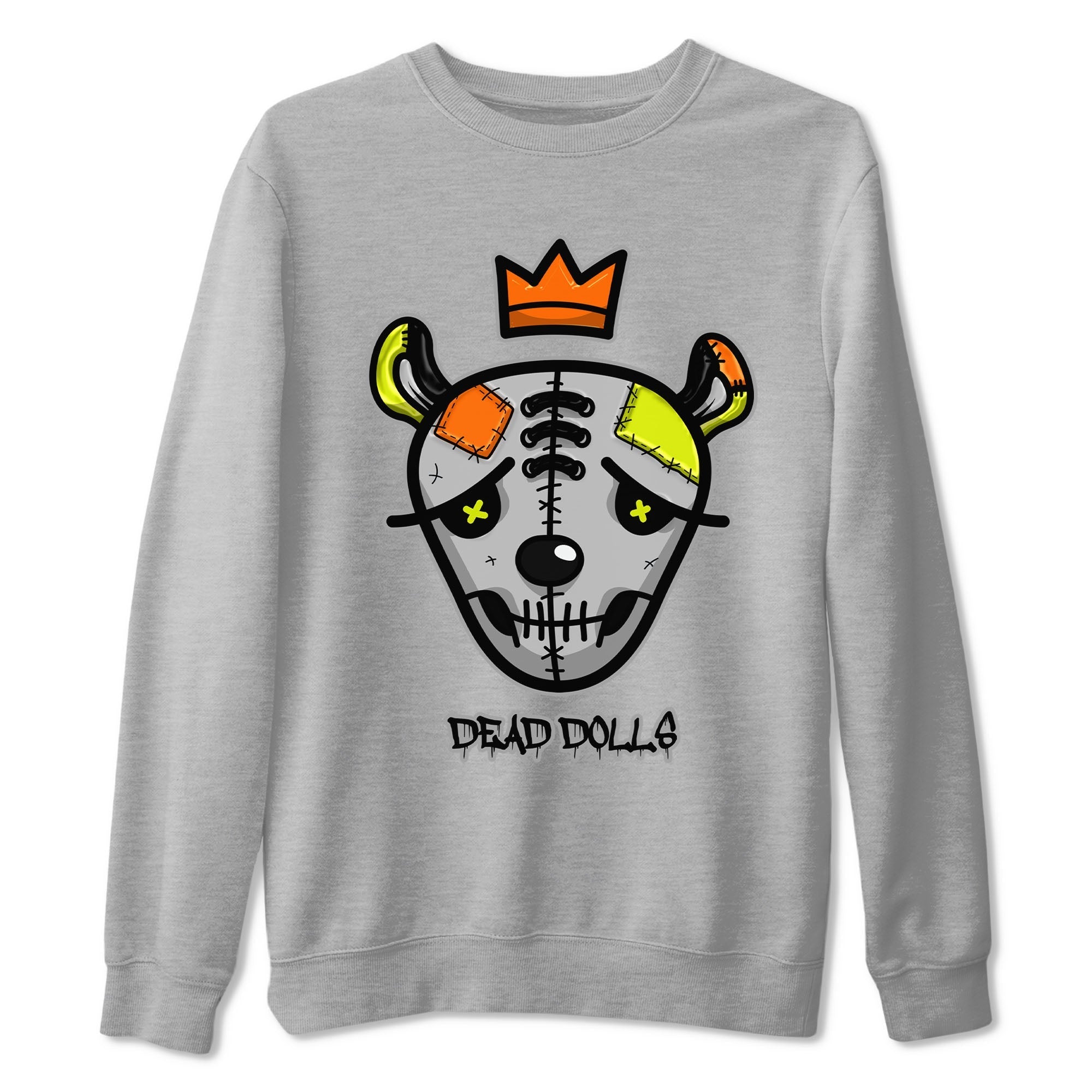 Nike Dunk Halloween shirt to match jordans Dead Dolls Face sneaker tees Nike Dunk Mid Halloween Drip Gear Zone Sneaker Matching Clothing Brand Unisex Sneaker Tee Heather Grey 2 T-Shirt