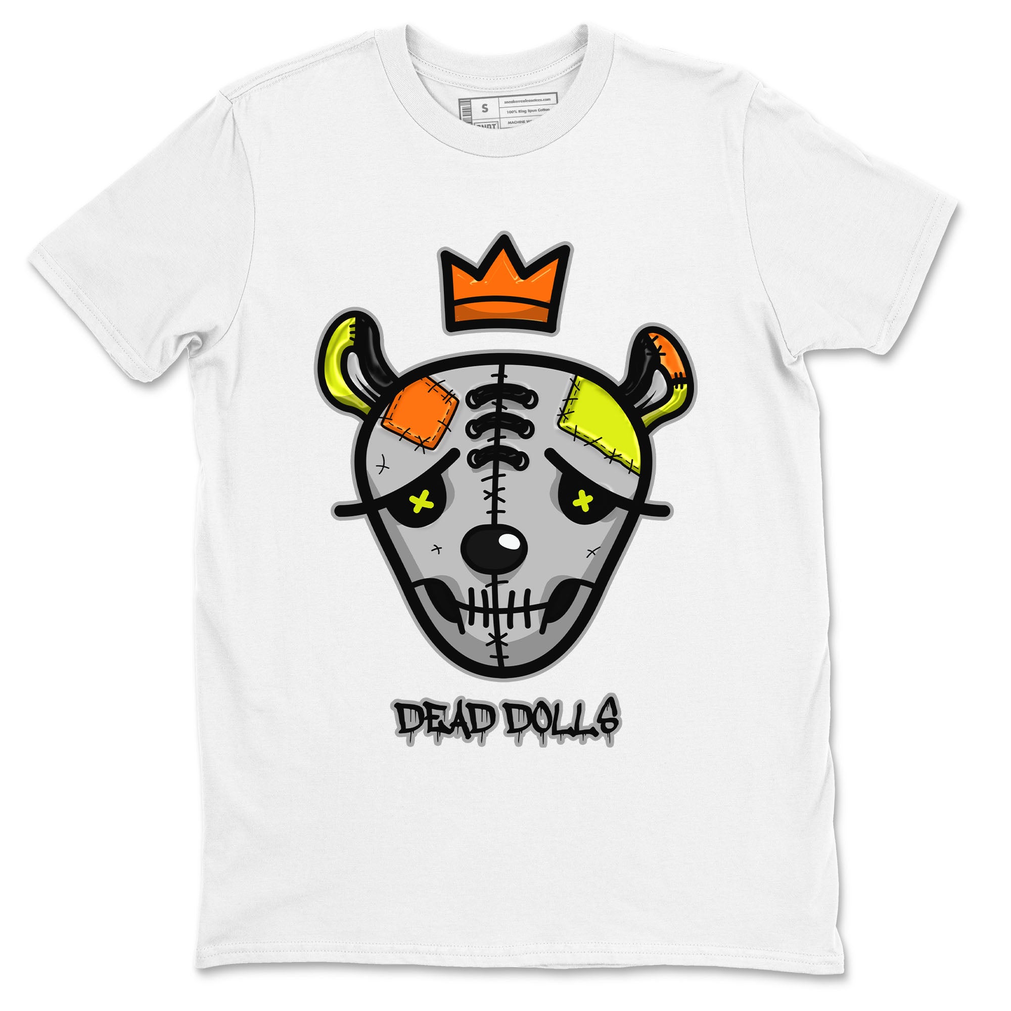 Nike Dunk Halloween shirt to match jordans Dead Dolls Face sneaker tees Nike Dunk Mid Halloween Drip Gear Zone Sneaker Matching Clothing Brand Unisex Sneaker Tee White 2 T-Shirt