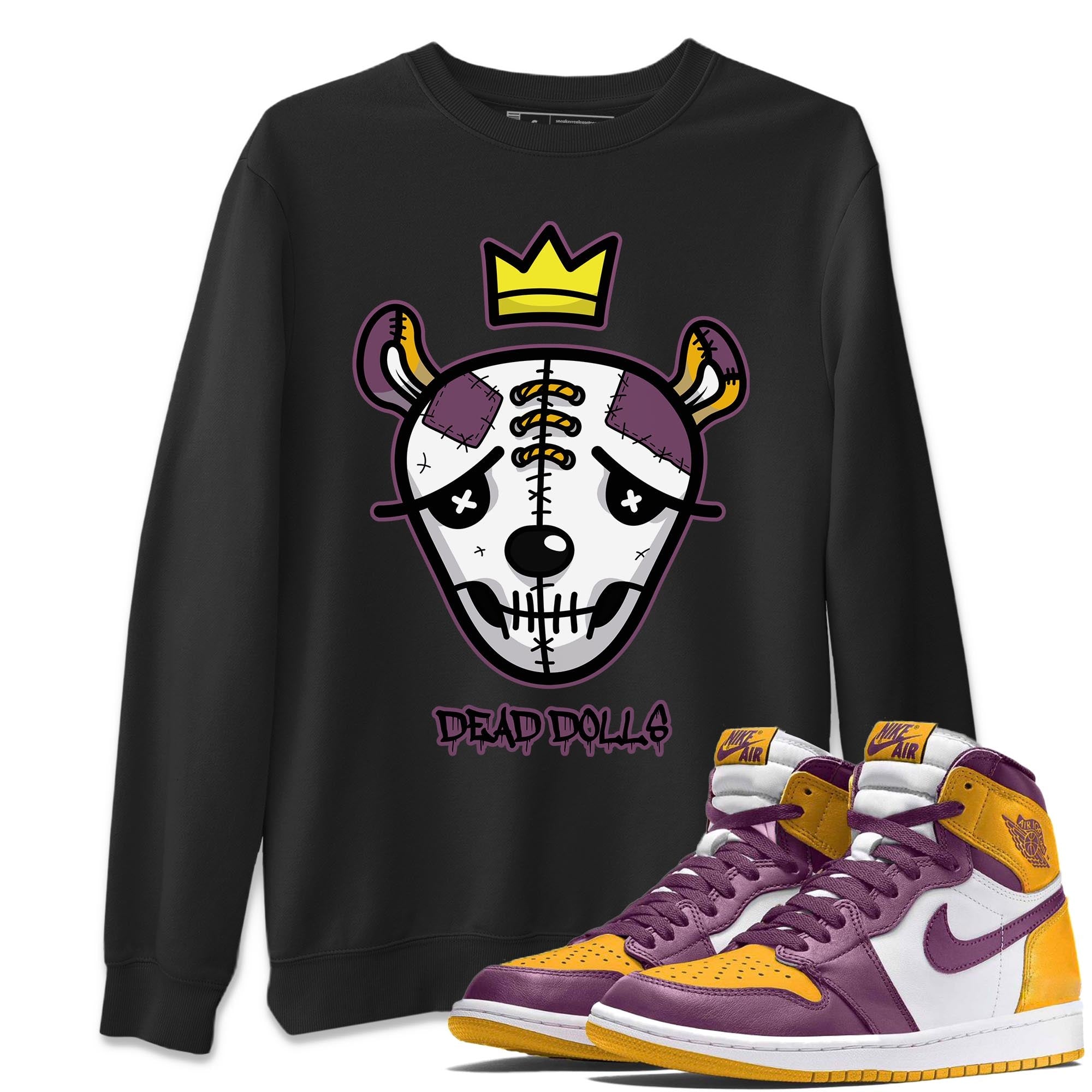Jordan 1 Brotherhood Sneaker Matching T-Shirt Dead Dolls Face Sneaker Tees Jordan 1 Brotherhood Sneaker Release Tees Crew Neck Tees