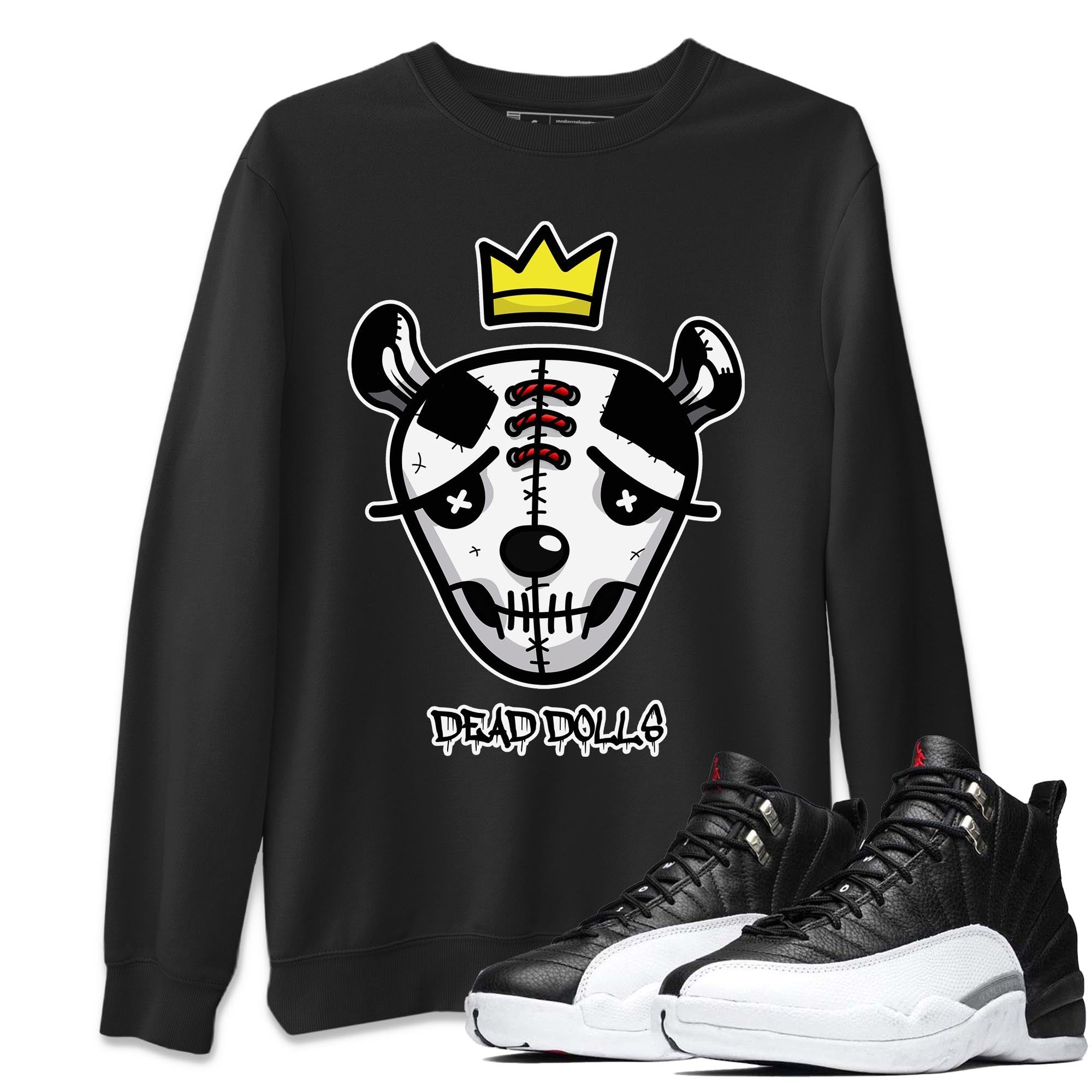 Jordan 12 Playoffs Shirt To Match Jordans Dead Dolls Face Sneaker Tees Jordan 12 Playoffs Drip Gear Zone Sneaker Matching Clothing Unisex Shirts