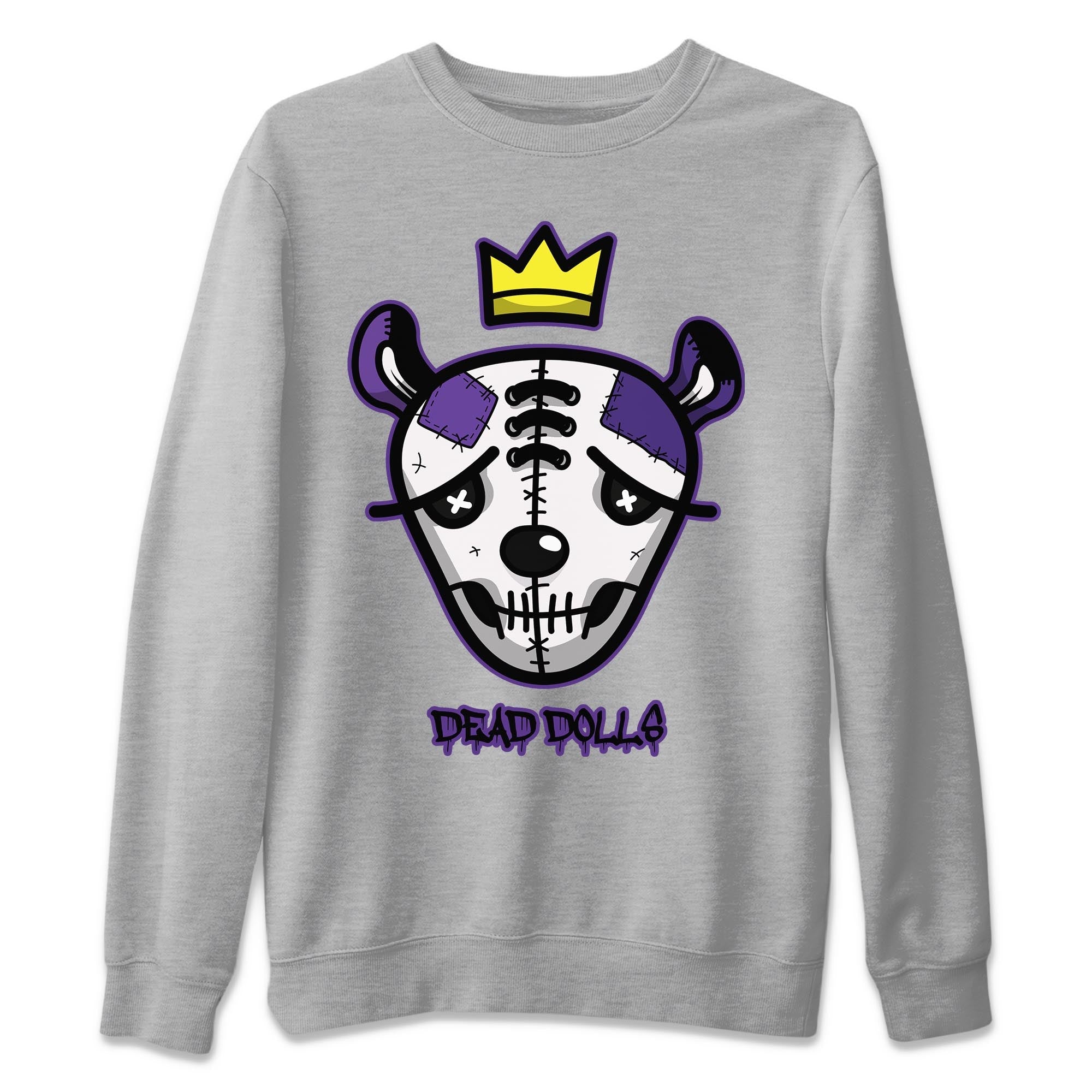 Jordan 13 Court Purple Shirt To Match Jordans Dead Dolls Face Sneaker Tees Jordan 13 Court Purple Drip Gear Zone Sneaker Matching Clothing Unisex Shirts