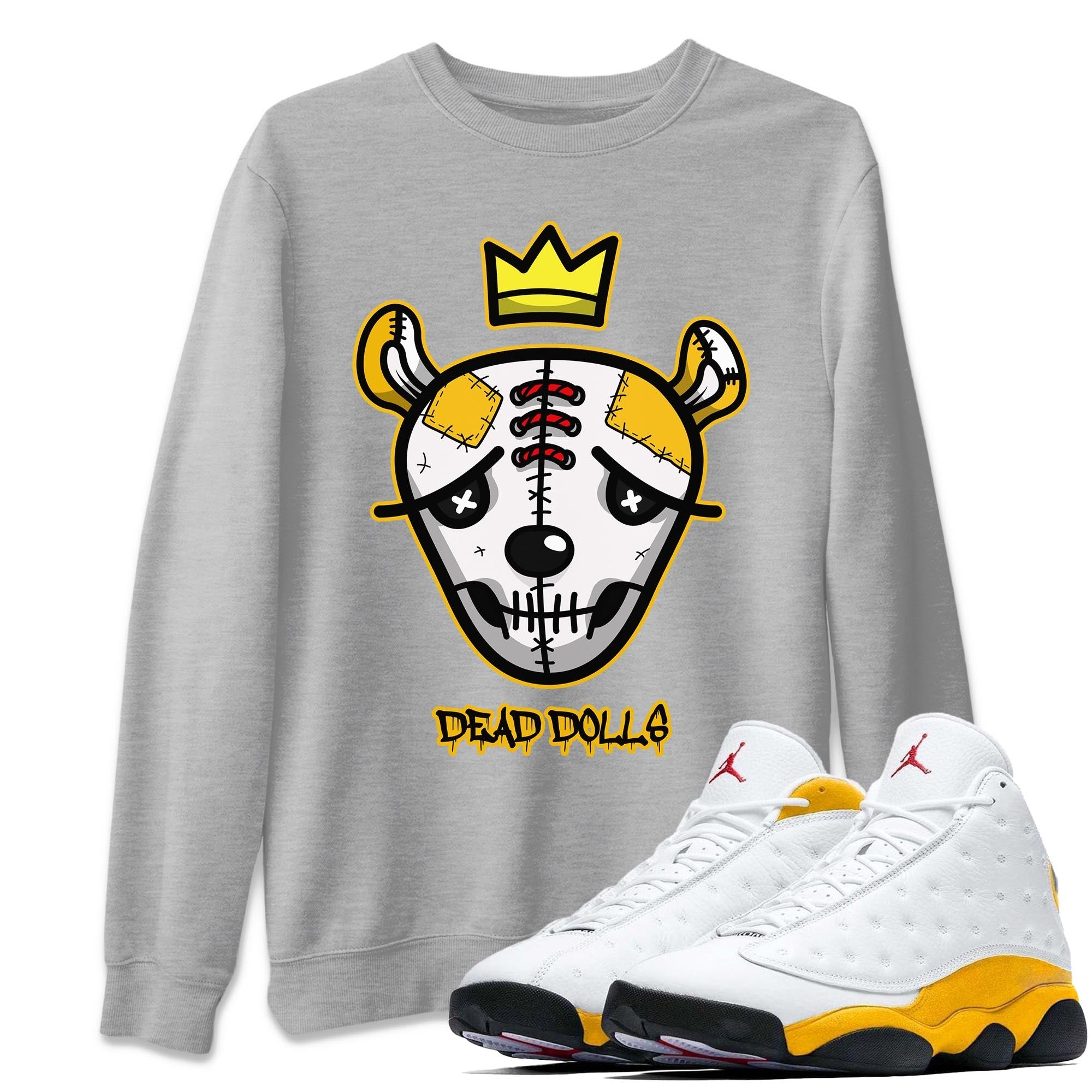Jordan 13 Del Sol Shirt To Match Jordans Dead Dolls Face Sneaker Tees Jordan 13 Del Sol Drip Gear Zone Sneaker Matching Clothing Unisex Shirts