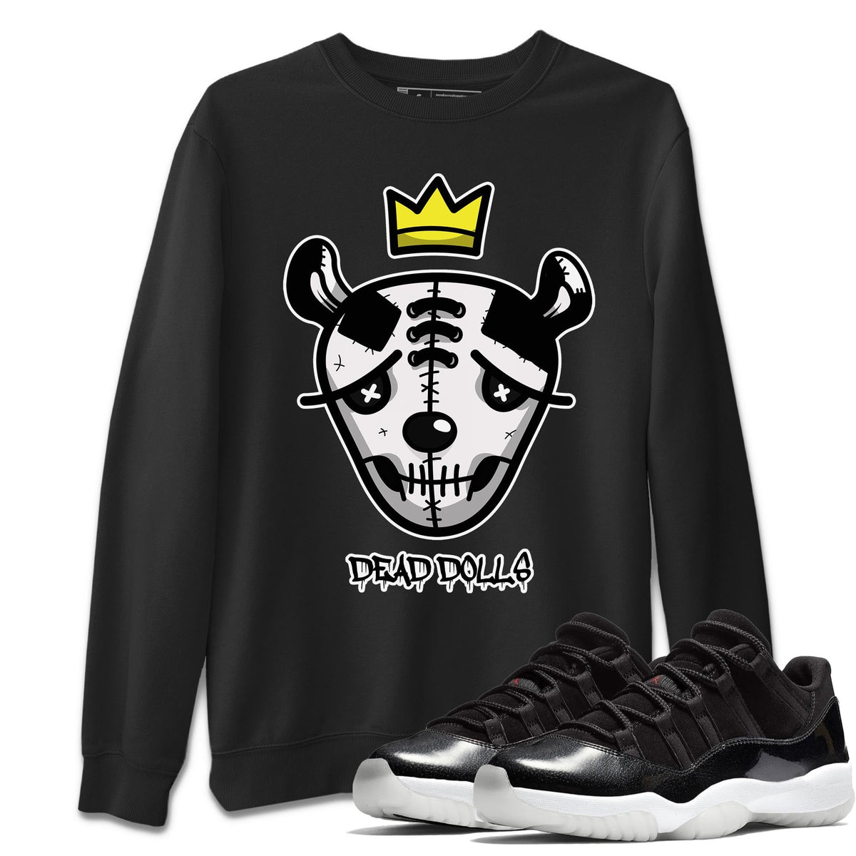 Jordan 11 72-10 Sneaker Matching T-Shirt Dead Dolls Face Sneaker Tees Jordan 11 72-10 Sneaker Release Tees Crew Neck Tees