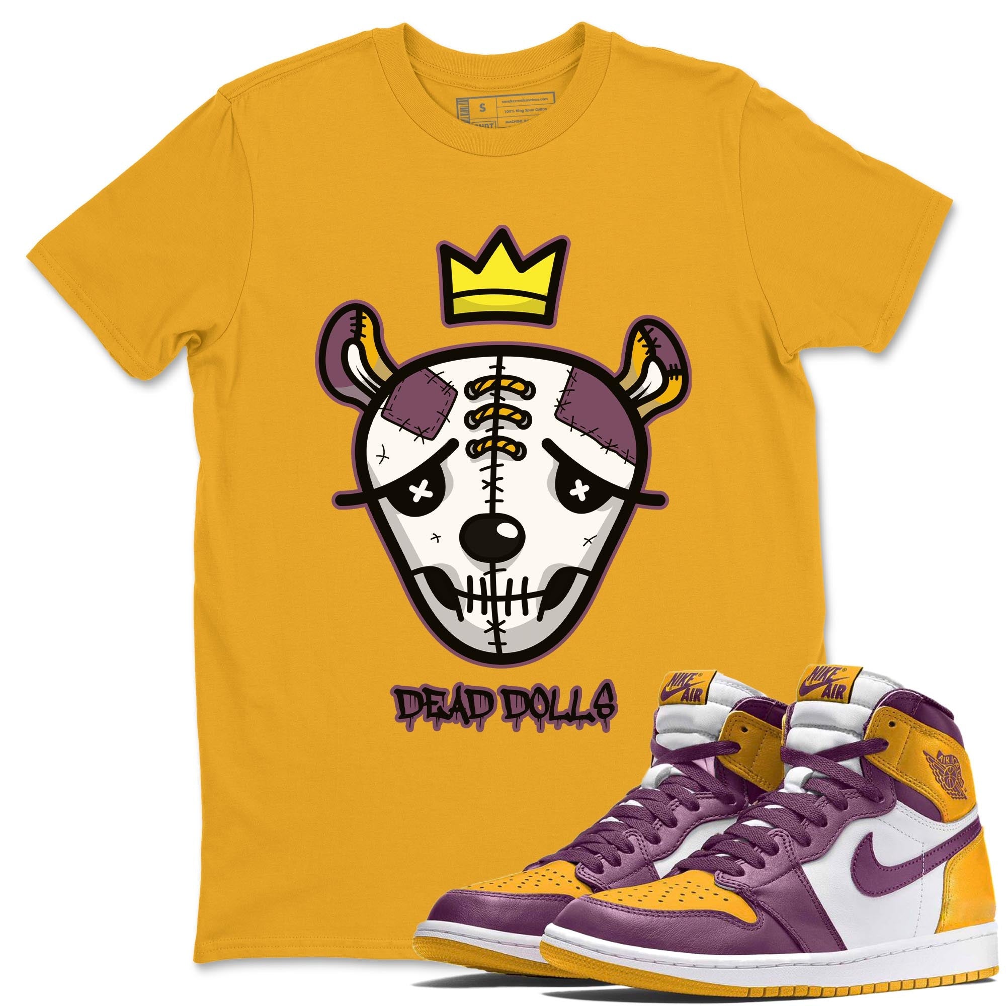 Jordan 1 Brotherhood Sneaker Matching T-Shirt Dead Dolls Face Sneaker Tees Jordan 1 Brotherhood Sneaker Release Tees Crew Neck Tees