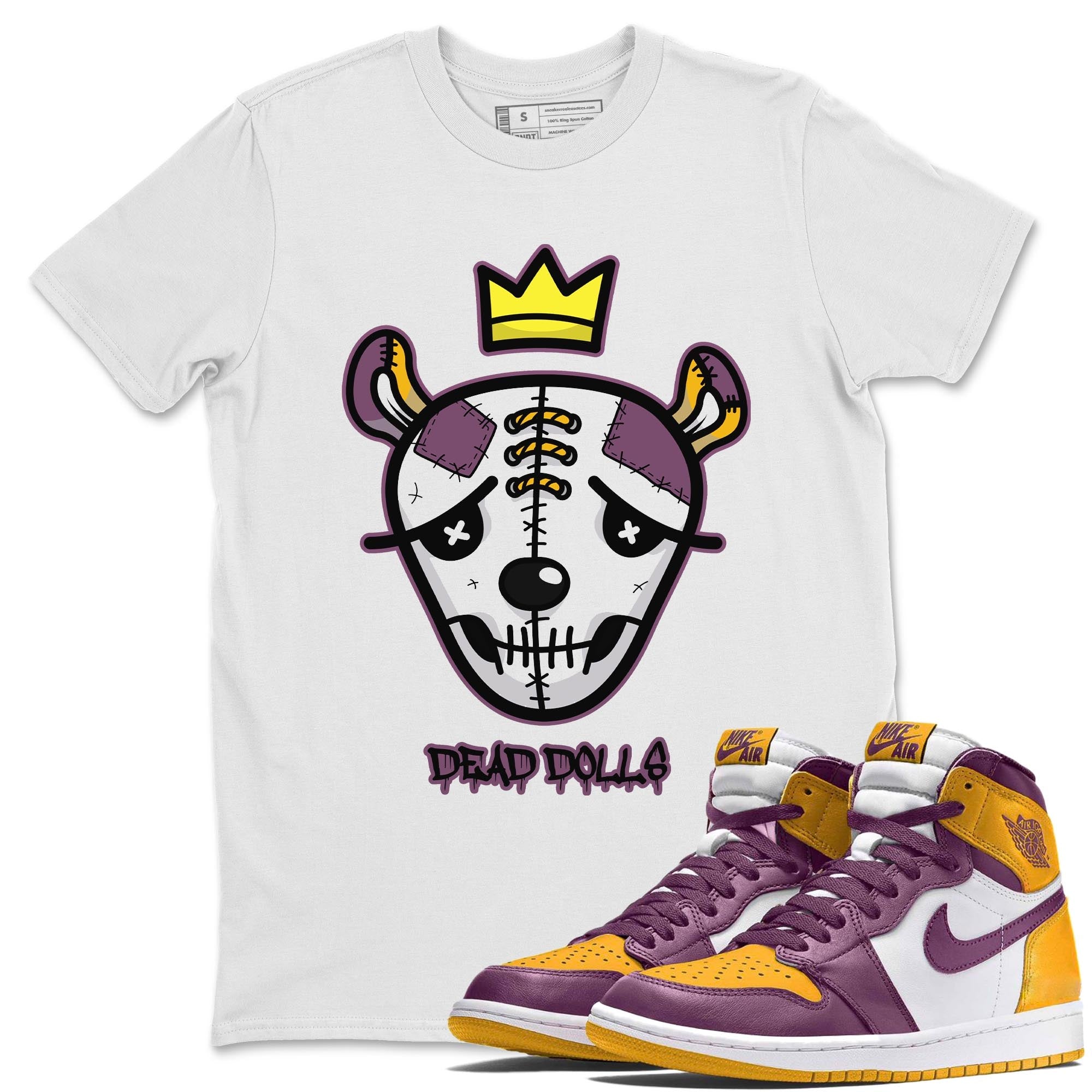Jordan 1 Brotherhood Sneaker Matching T-Shirt Dead Dolls Face Sneaker Tees Jordan 1 Brotherhood Sneaker Release Tees Crew Neck Tees