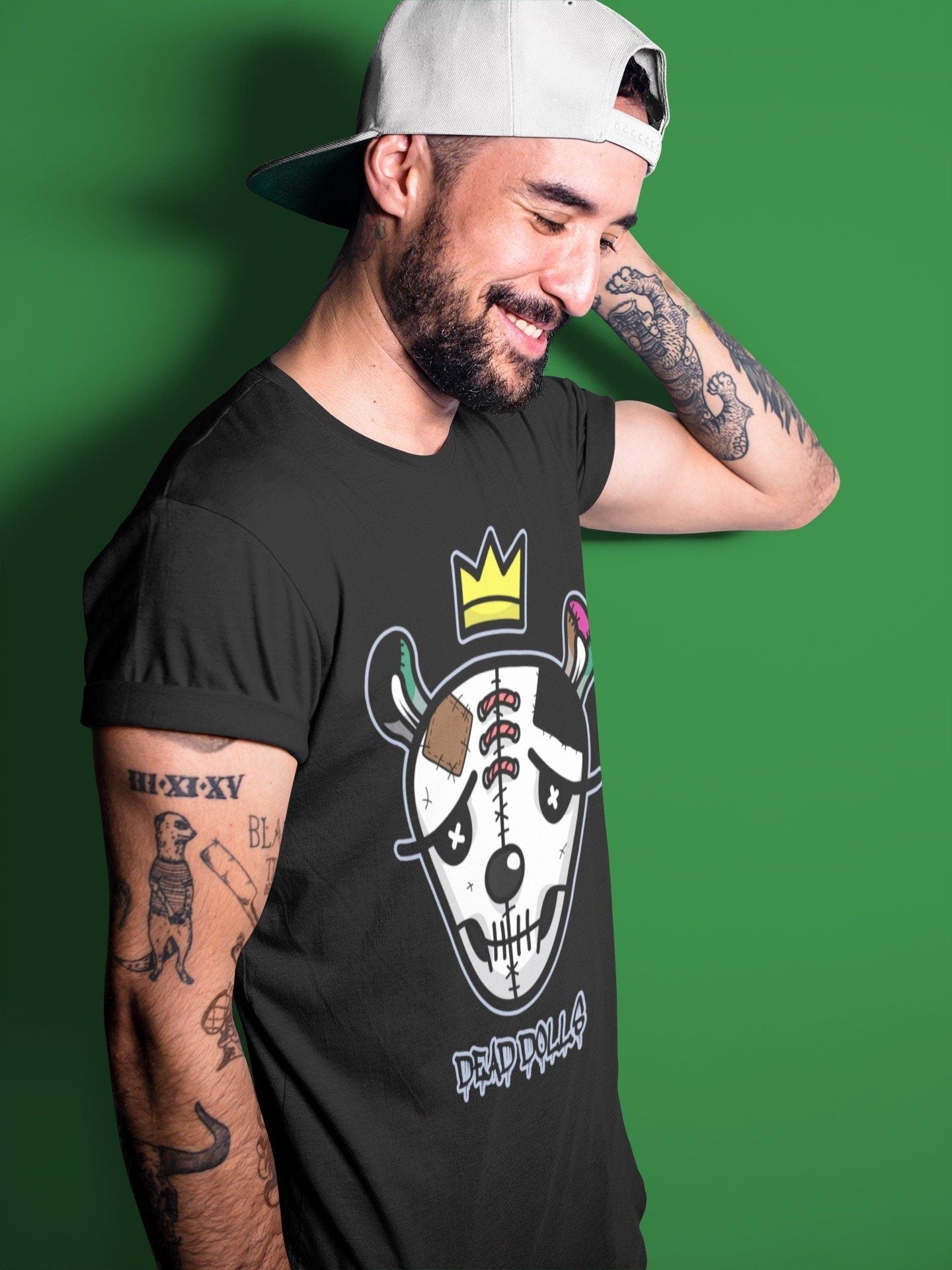 Jordan 1 Hand Crafted Sneaker Matching T-Shirt Dead Dolls Face Sneaker Tees Jordan 1 Hand Crafted Sneaker Release Tees Crew Neck Tees