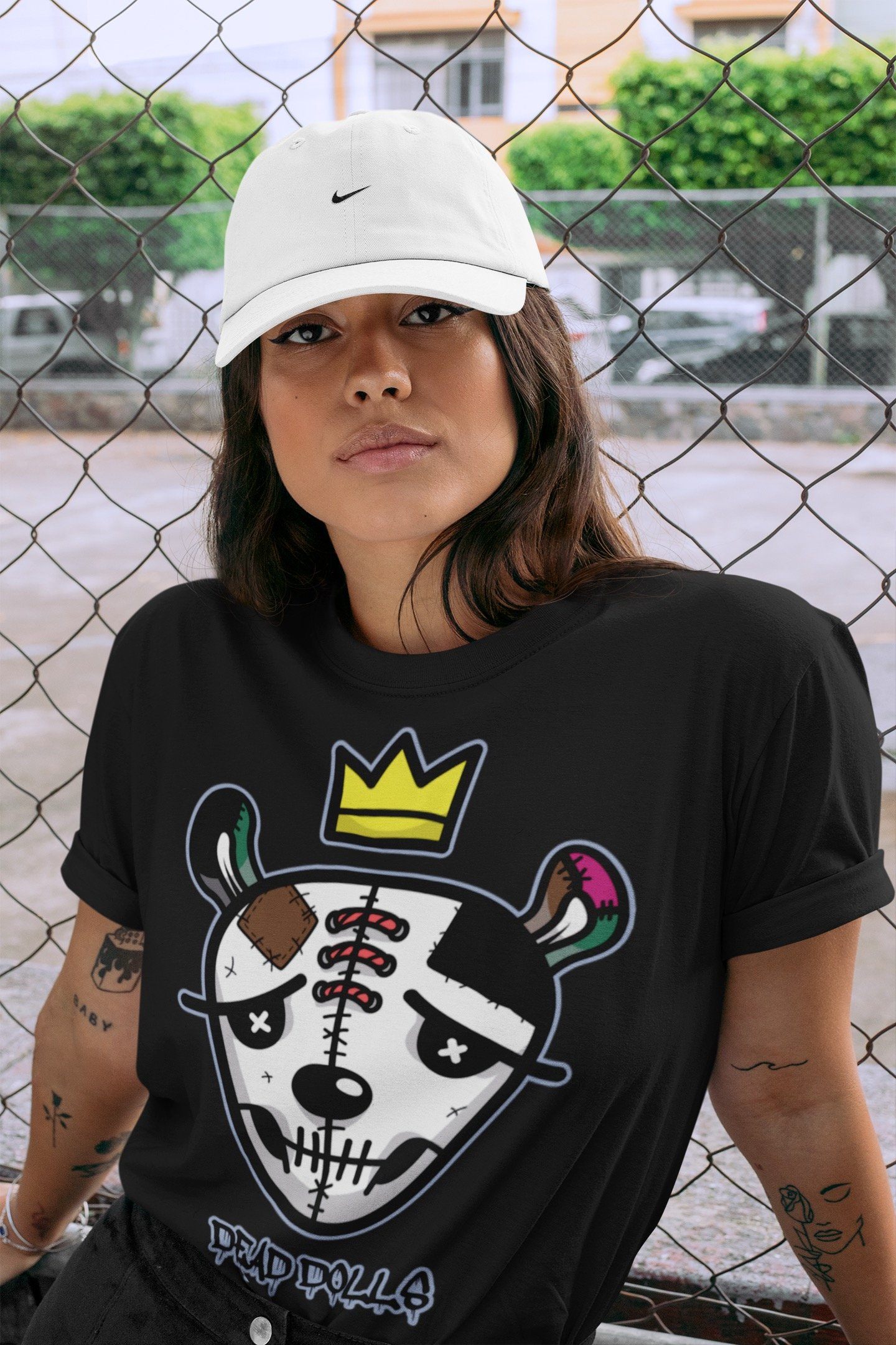 Jordan 1 Hand Crafted Sneaker Matching T-Shirt Dead Dolls Face Sneaker Tees Jordan 1 Hand Crafted Sneaker Release Tees Crew Neck Tees