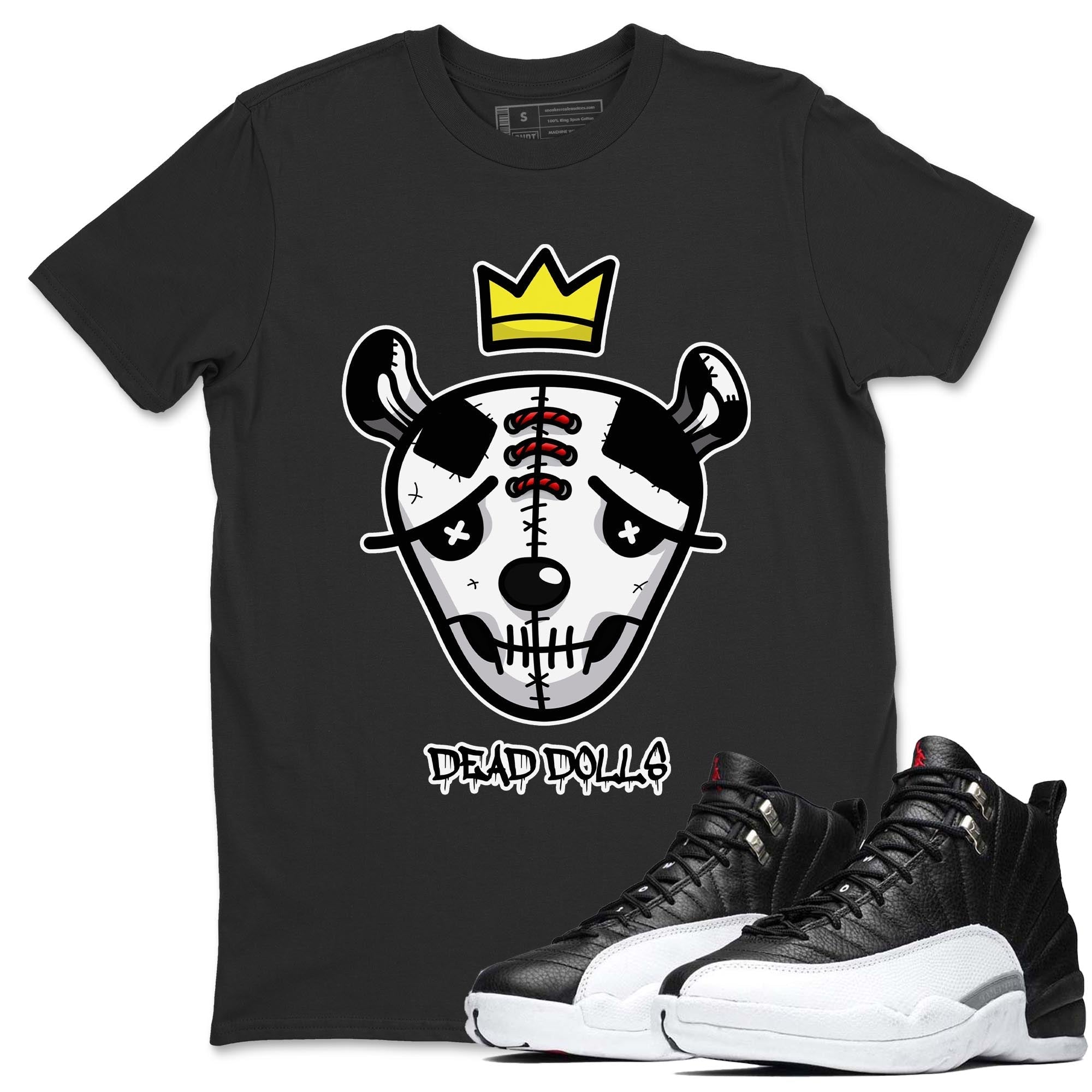 Jordan 12 Playoffs Shirt To Match Jordans Dead Dolls Face Sneaker Tees Jordan 12 Playoffs Drip Gear Zone Sneaker Matching Clothing Unisex Shirts
