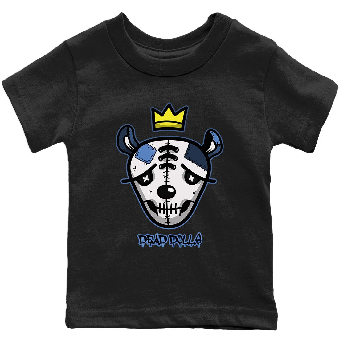 Jordan 13 Brave Blue Sneaker Matching T-Shirt Dead Dolls Face Sneaker Tees Jordan 13 Brave Blue Sneaker Release Tees Kids Shirts