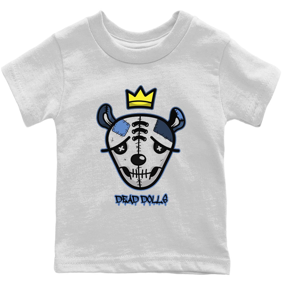 Jordan 13 Brave Blue Sneaker Matching T-Shirt Dead Dolls Face Sneaker Tees Jordan 13 Brave Blue Sneaker Release Tees Kids Shirts