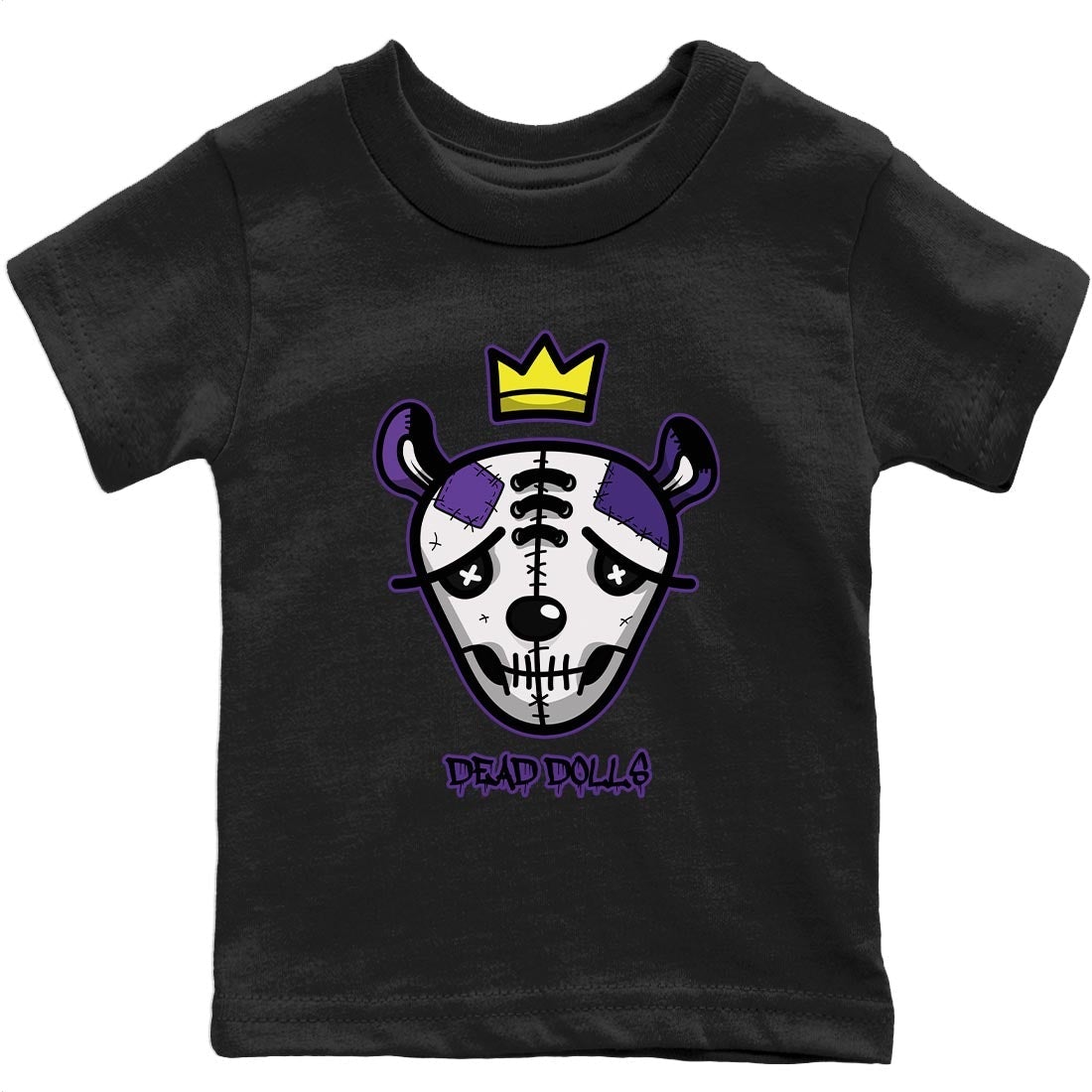 Jordan 13 Court Purple Sneaker Matching T-Shirt Dead Dolls Face Sneaker Tees Jordan 13 Court Purple Sneaker Release Tees Kids Shirts