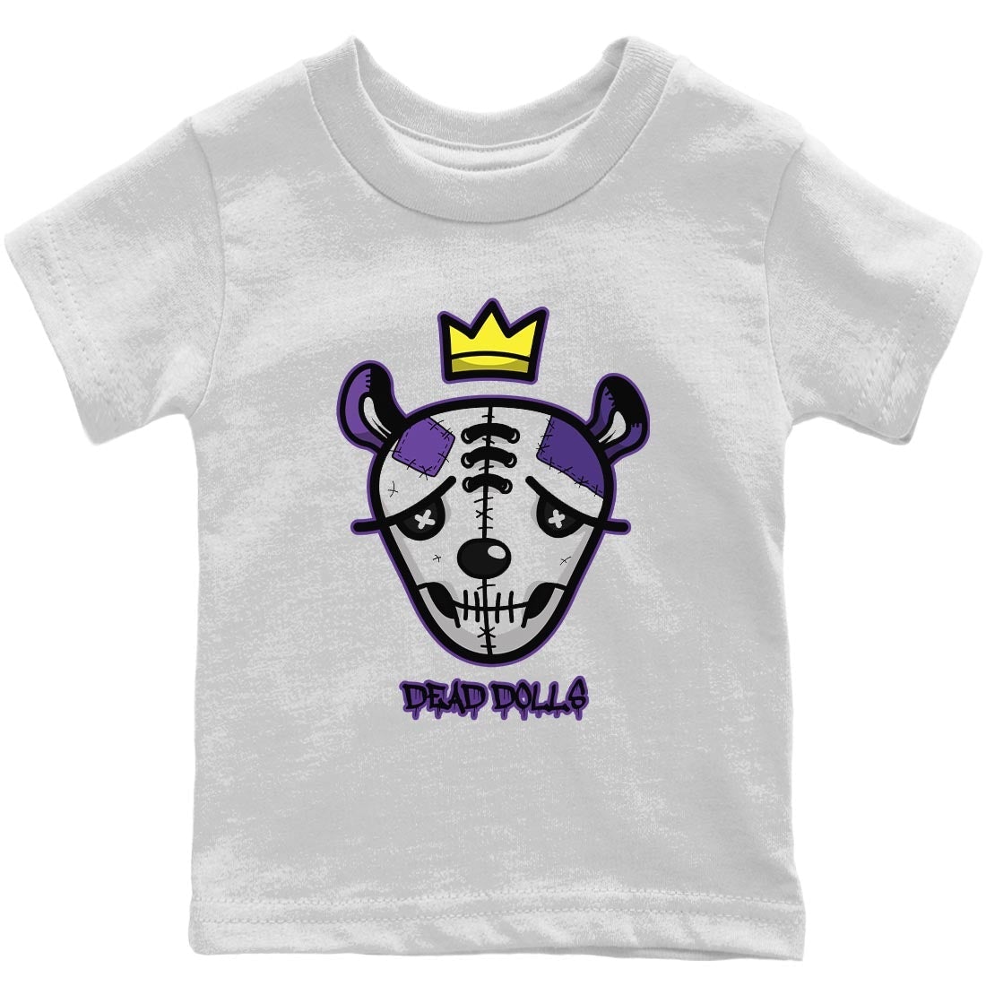 Jordan 13 Court Purple Sneaker Matching T-Shirt Dead Dolls Face Sneaker Tees Jordan 13 Court Purple Sneaker Release Tees Kids Shirts