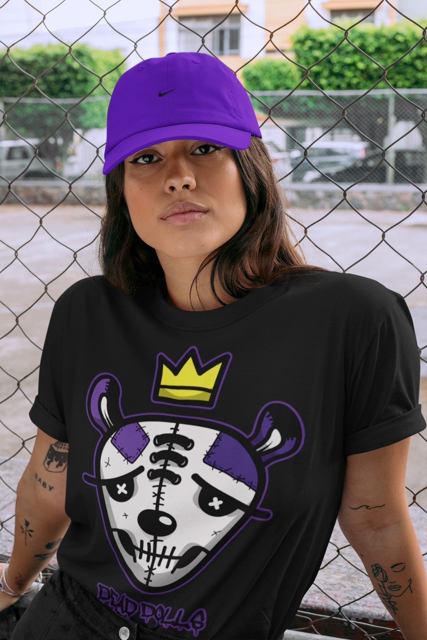 Jordan 13 Court Purple Shirt To Match Jordans Dead Dolls Face Sneaker Tees Jordan 13 Court Purple Drip Gear Zone Sneaker Matching Clothing Unisex Shirts