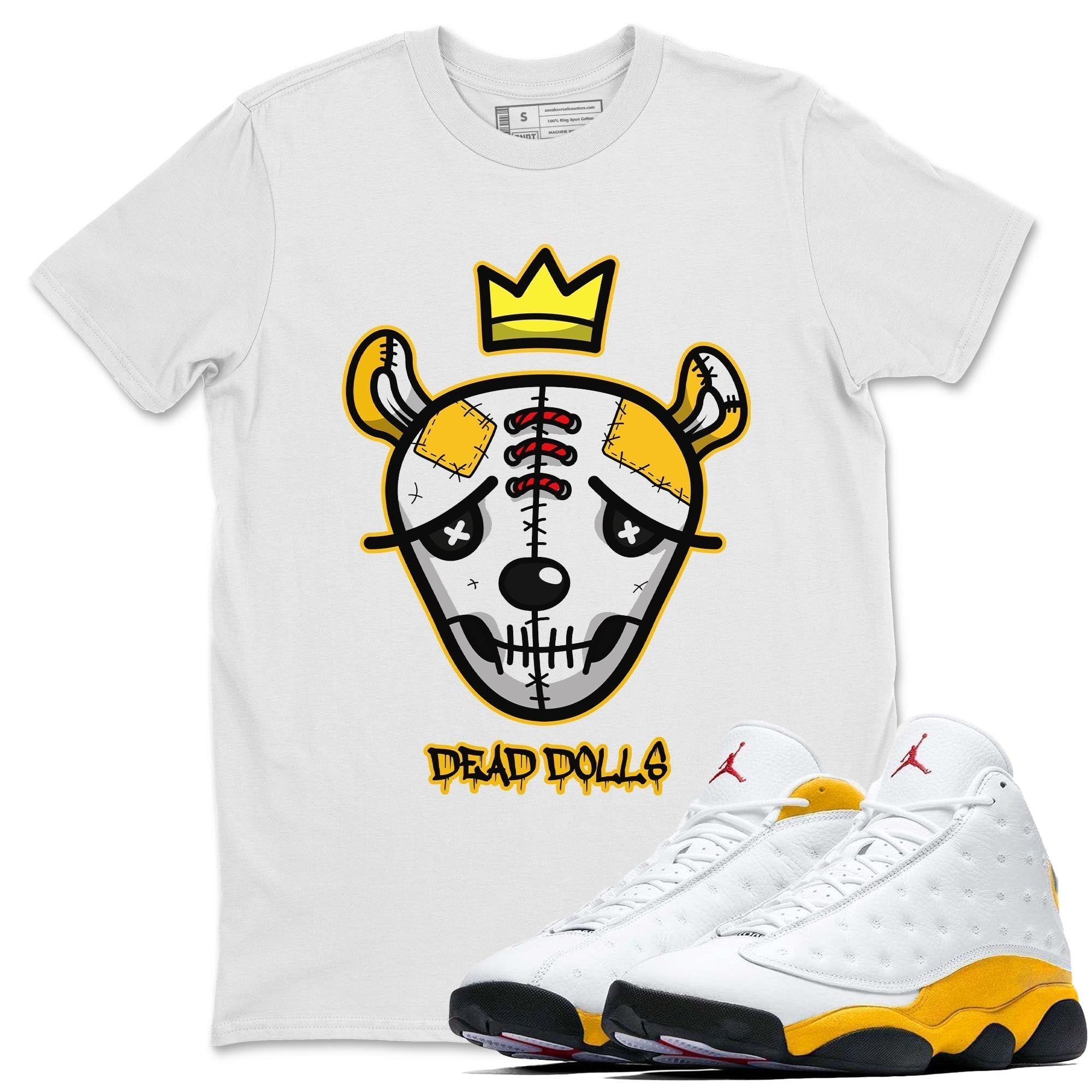 Jordan 13 Del Sol Shirt To Match Jordans Dead Dolls Face Sneaker Tees Jordan 13 Del Sol Drip Gear Zone Sneaker Matching Clothing Unisex Shirts