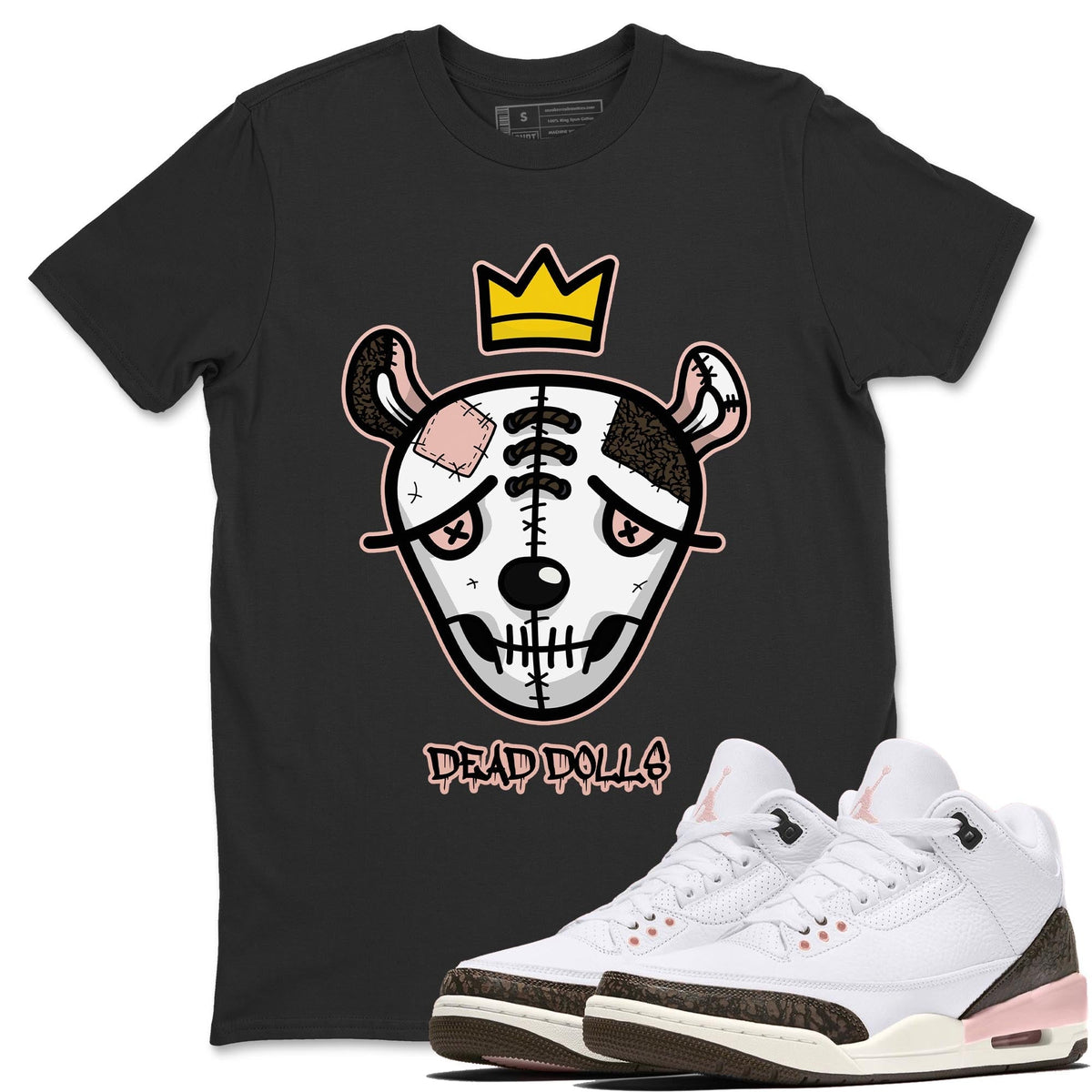 Jordan 3 Atmosphere Sneaker Matching T-Shirt Dead Dolls Face Sneaker Tees Jordan 3 Atmosphere Sneaker Release Tees Crew Neck Tees