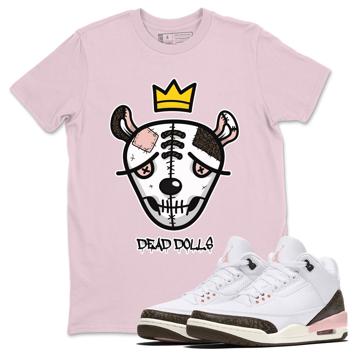 Jordan 3 Atmosphere Sneaker Matching T-Shirt Dead Dolls Face Sneaker Tees Jordan 3 Atmosphere Sneaker Release Tees Crew Neck Tees