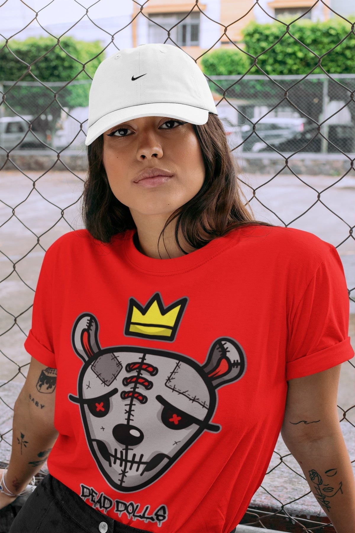 Jordan 4 Infrared Sneaker Matching T-Shirt Dead Dolls Face Sneaker Tees Jordan 4 Infrared Sneaker Release Tees Crew Neck Tees