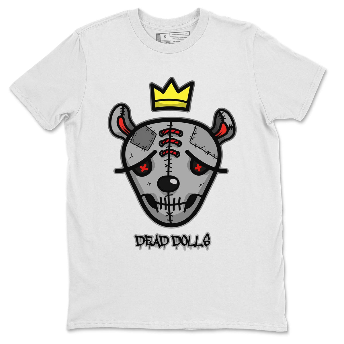 Jordan 4 Infrared Sneaker Matching T-Shirt Dead Dolls Face Sneaker Tees Jordan 4 Infrared Sneaker Release Tees Crew Neck Tees