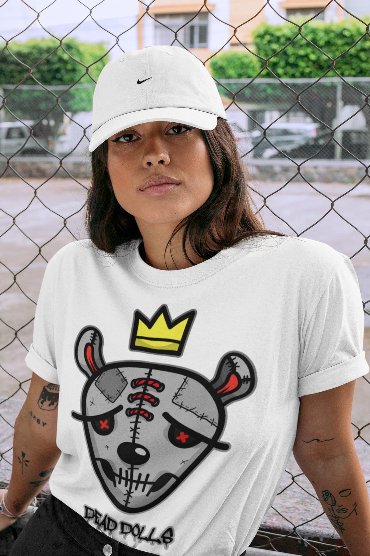 Jordan 4 Infrared Sneaker Matching T-Shirt Dead Dolls Face Sneaker Tees Jordan 4 Infrared Sneaker Release Tees Crew Neck Tees