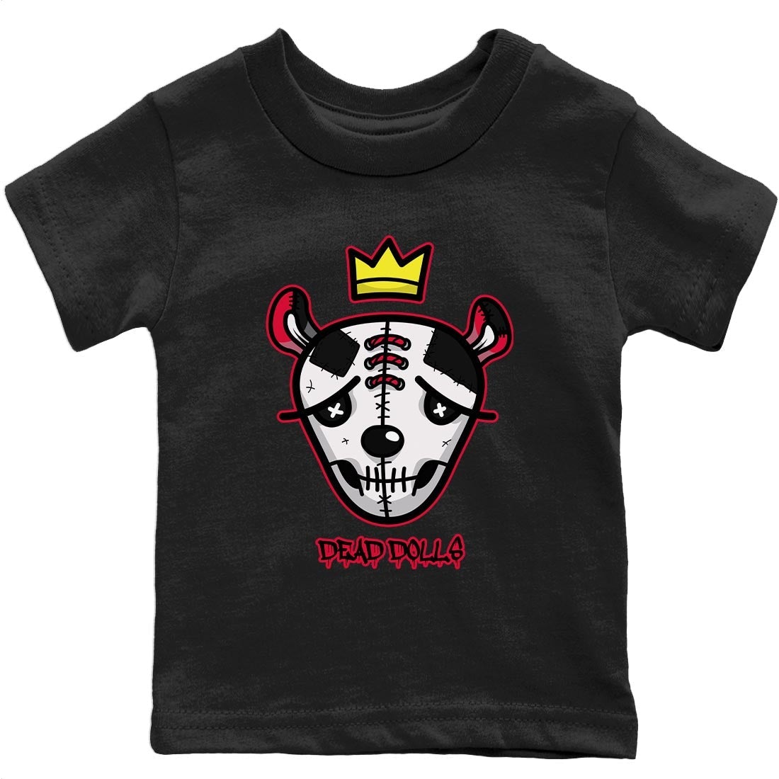 Jordan 4 Red Thunder Sneaker Matching T-Shirt Dead Dolls Face Sneaker Tees Jordan 4 Red Thunder Sneaker Release Tees Kids Shirts
