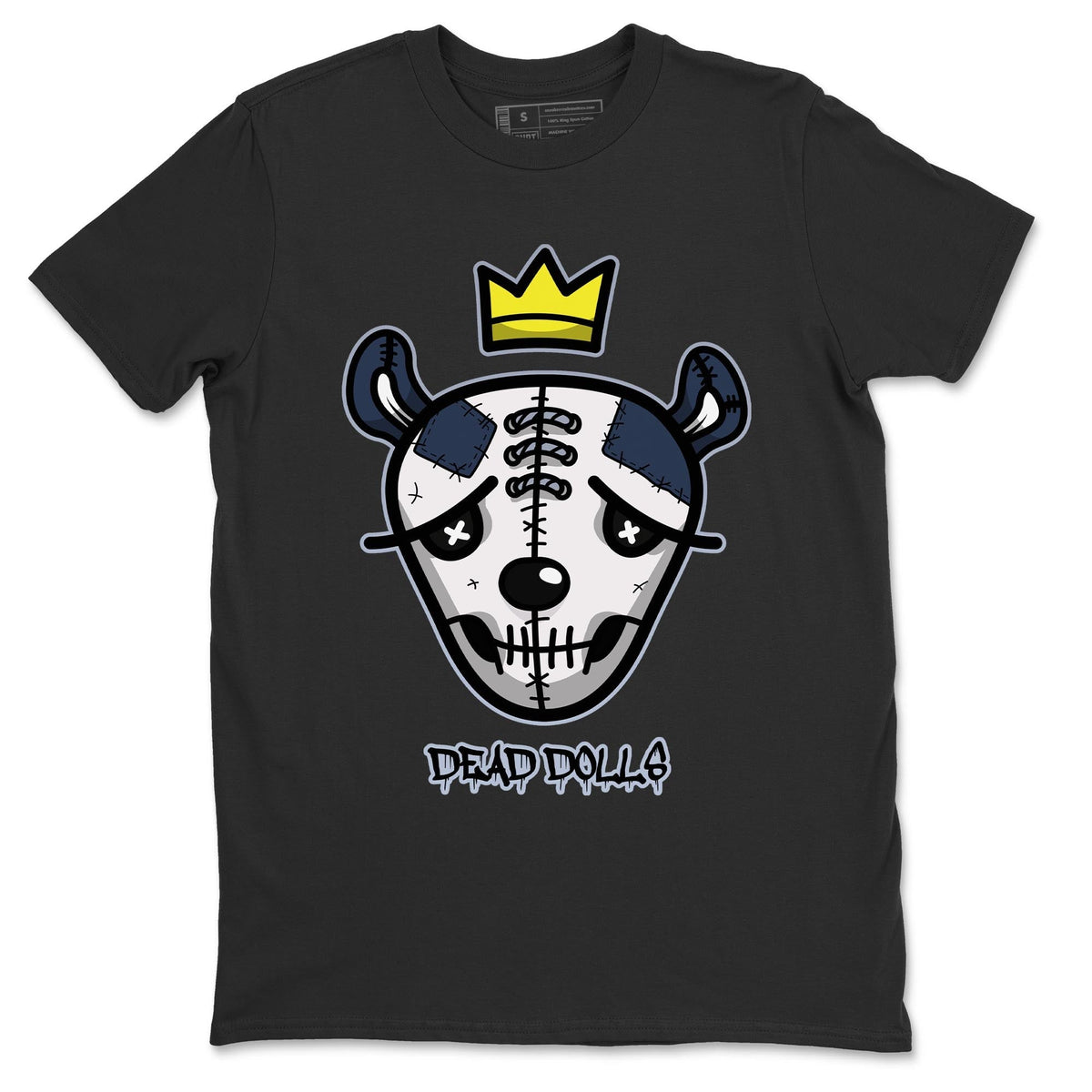 Jordan 6 Midnight Navy Sneaker Matching T-Shirt Dead Dolls Face Sneaker Tees Jordan 6 Midnight Navy Sneaker Release Tees Crew Neck Tees