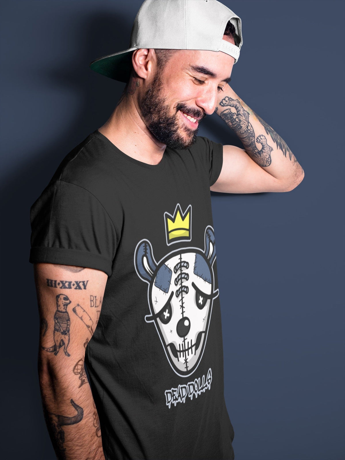 Jordan 6 Midnight Navy Sneaker Matching T-Shirt Dead Dolls Face Sneaker Tees Jordan 6 Midnight Navy Sneaker Release Tees Crew Neck Tees