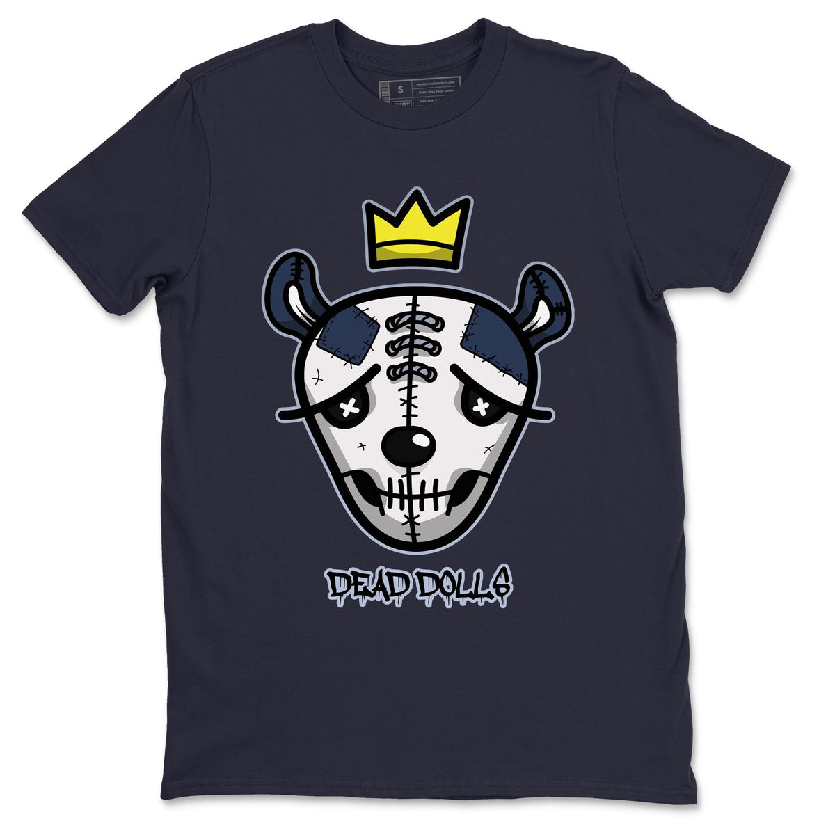 Jordan 6 Midnight Navy Sneaker Matching T-Shirt Dead Dolls Face Sneaker Tees Jordan 6 Midnight Navy Sneaker Release Tees Crew Neck Tees