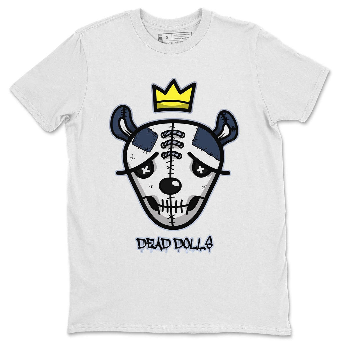 Jordan 6 Midnight Navy Sneaker Matching T-Shirt Dead Dolls Face Sneaker Tees Jordan 6 Midnight Navy Sneaker Release Tees Crew Neck Tees