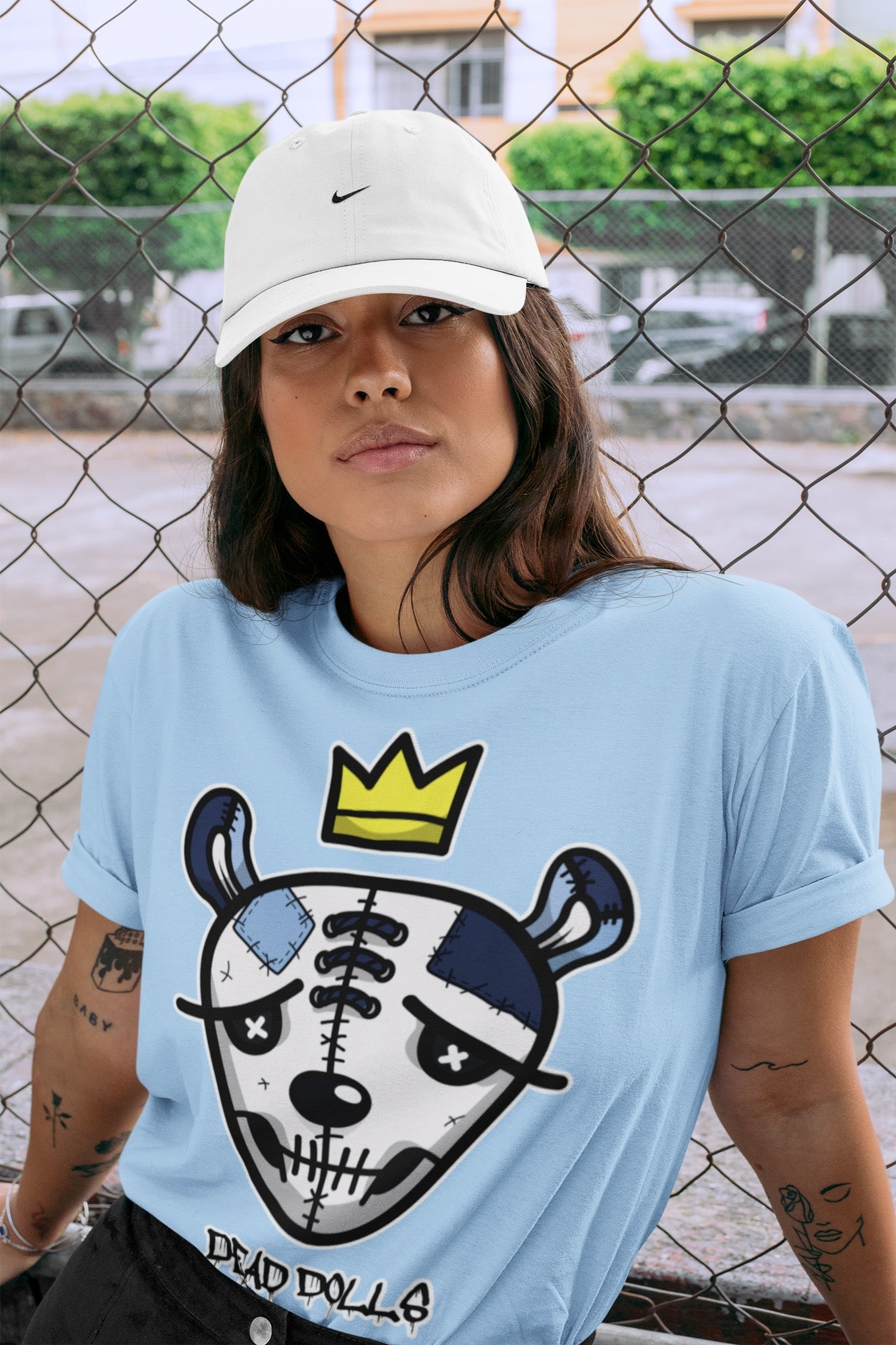 Jordan 6 UNC Shirt To Match Jordans Dead Dolls Face Sneaker Tees Jordan 6 UNC Drip Gear Zone Sneaker Matching Clothing Unisex Shirts