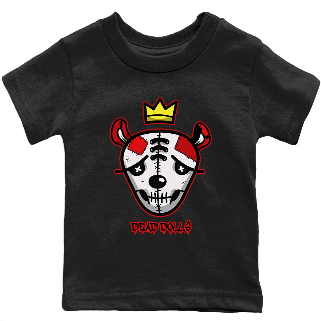 Jordan 9 Chile Red Shirt To Match Jordans Dead Dolls Face Sneaker Tees Jordan 9 Chile Red Drip Gear Zone Sneaker Matching Clothing Kids Shirts