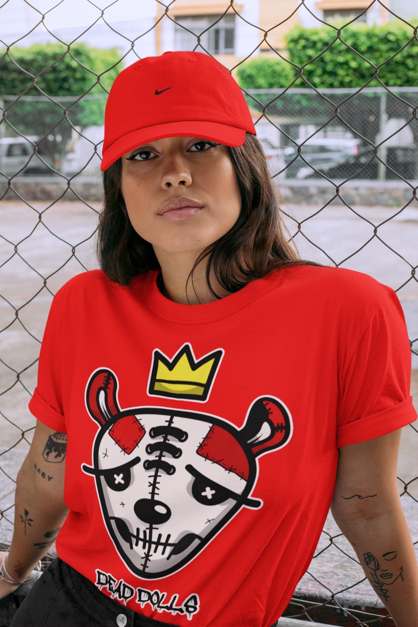 Jordan 9 Chile Red Shirt To Match Jordans Dead Dolls Face Sneaker Tees Jordan 9 Chile Red Drip Gear Zone Sneaker Matching Clothing Unisex Shirts