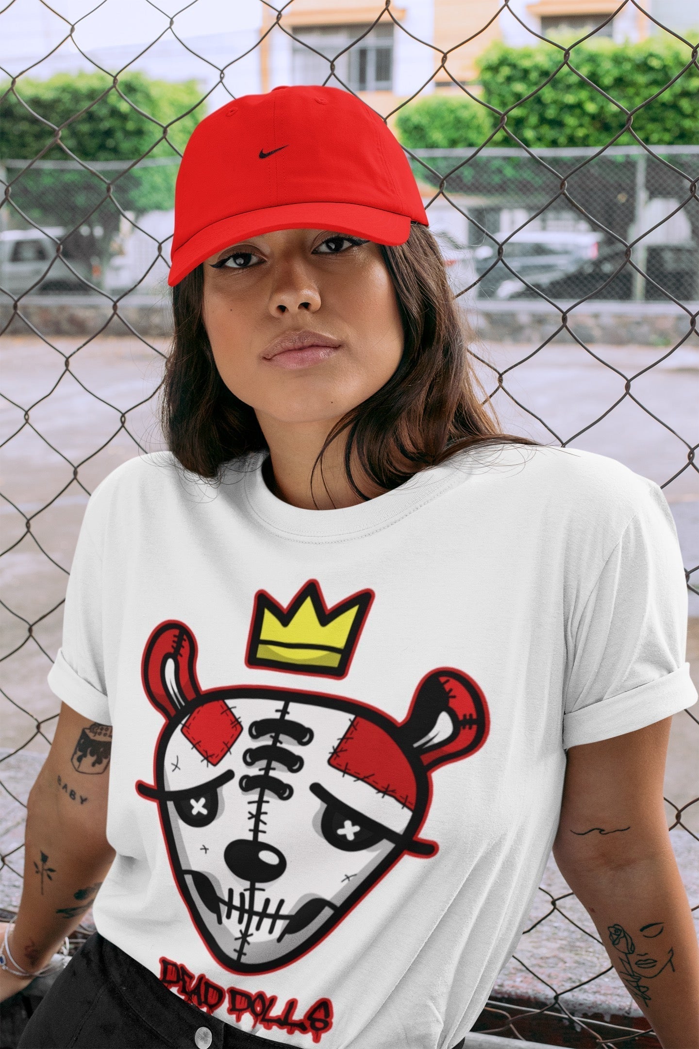 Jordan 9 Chile Red Shirt To Match Jordans Dead Dolls Face Sneaker Tees Jordan 9 Chile Red Drip Gear Zone Sneaker Matching Clothing Unisex Shirts