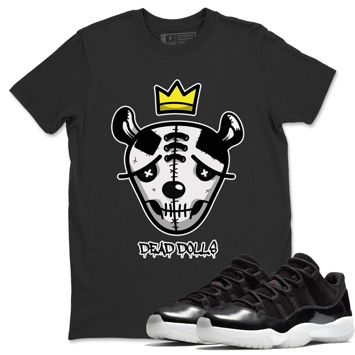 Jordan 11 72-10 Sneaker Matching T-Shirt Dead Dolls Face Sneaker Tees Jordan 11 72-10 Sneaker Release Tees Crew Neck Tees