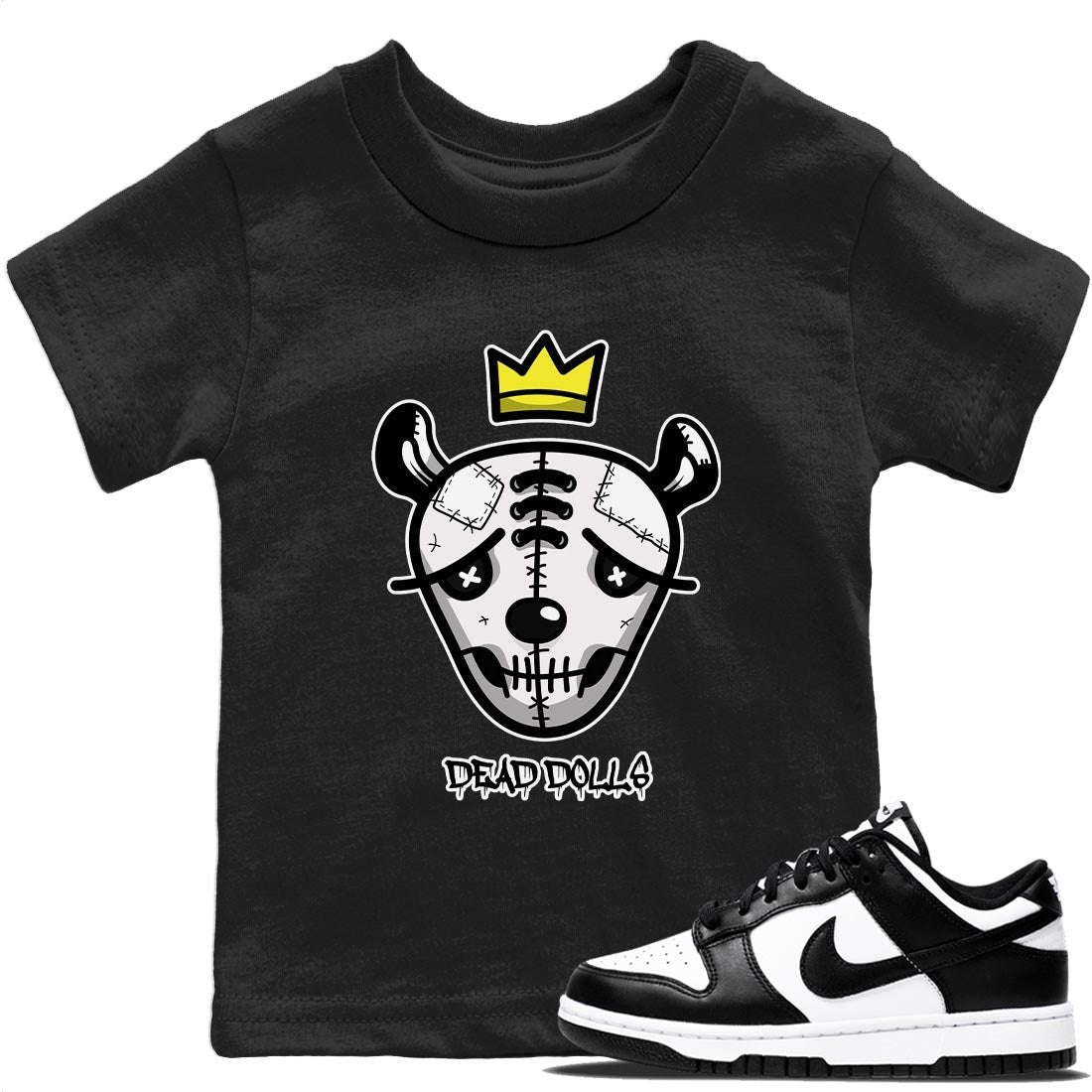 Dunk Panda Sneaker Match Tees Dead Dolls Face Sneaker Tees Dunk Panda Jordan to match sneaker T-Shirt Kids Shirts