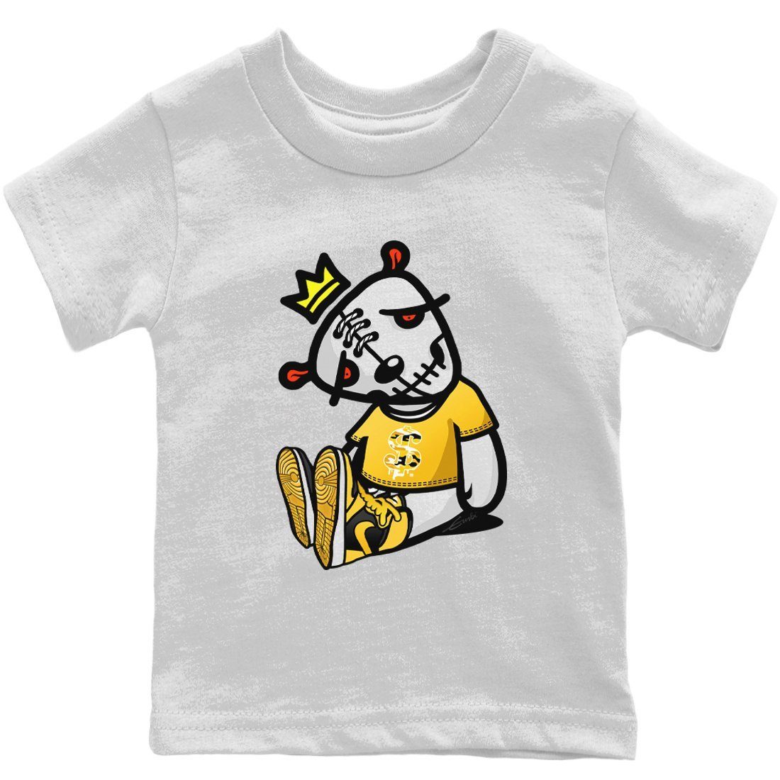 Jordan 1 Pollen Sneaker Matching T-Shirt Dead Dolls Sneaker Tees Jordan 1 Pollen Sneaker Release Tees Kids Shirts